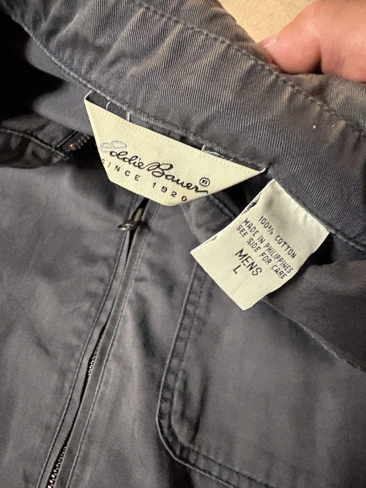 Eddie Bauer VTG 90s Eddie Bauer Work Detroit Jacket Sun Faded Charcoal Size US L / EU 52-54 / 3 - 8 Thumbnail