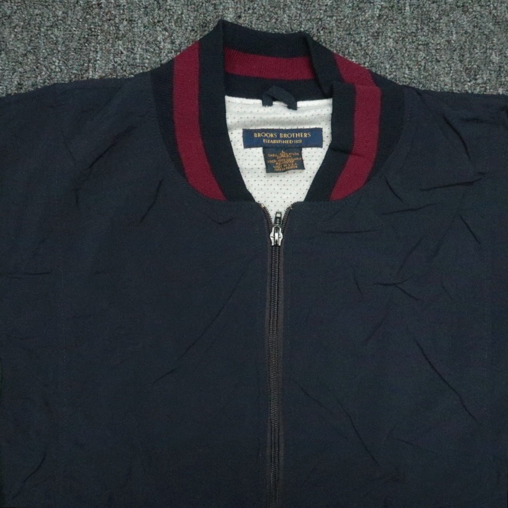 Brooks Brothers VINTAGE Brooks Brothers Jacket Mens Large Blue Full Zip Windbreaker Bomber 90s Size US L / EU 52-54 / 3 - 2 Thumbnail