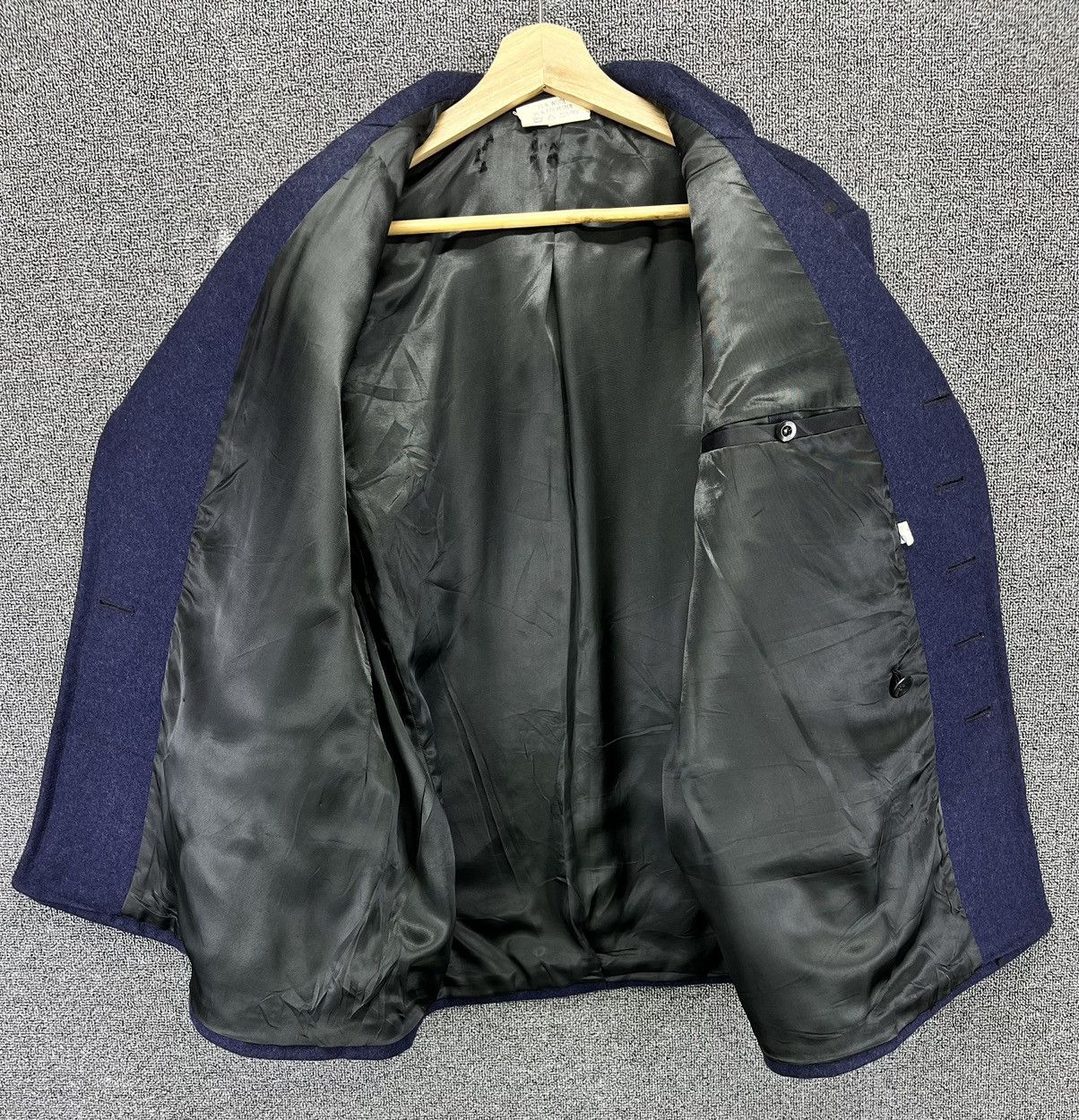 Vintage Vintage 80s GMBH Germany Navy Wool Double Breasted Jacket Size US S / EU 44-46 / 1 - 6 Thumbnail