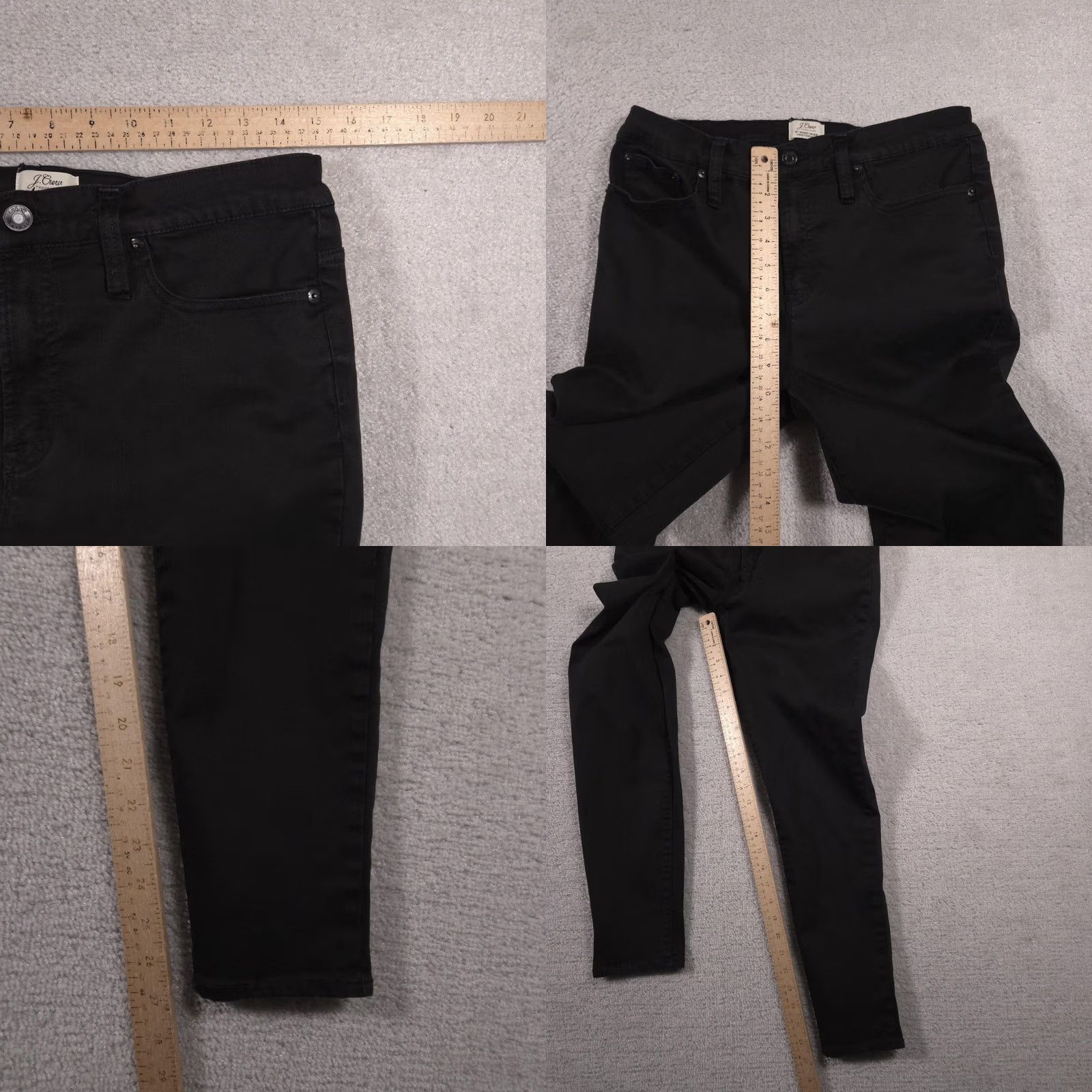 J.Crew J.Crew Jeans Womens 32 Black 9-Inch High-Rise Toothpick Skinny Leg Denim Zip Fly Size 24" / US 00 / IT 34 - 8 Thumbnail