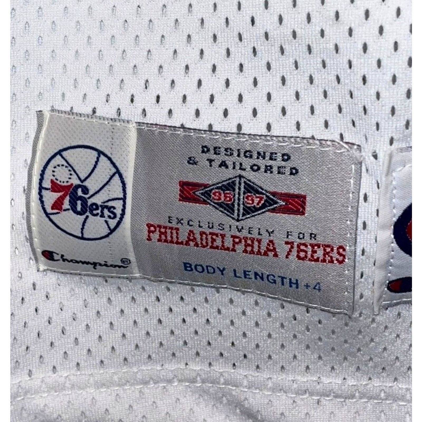 Champion Philadelphia 76ers 96-97 Game Issued Jersey Sz 52 +4 Size US XL / EU 56 / 4 - 8 Thumbnail