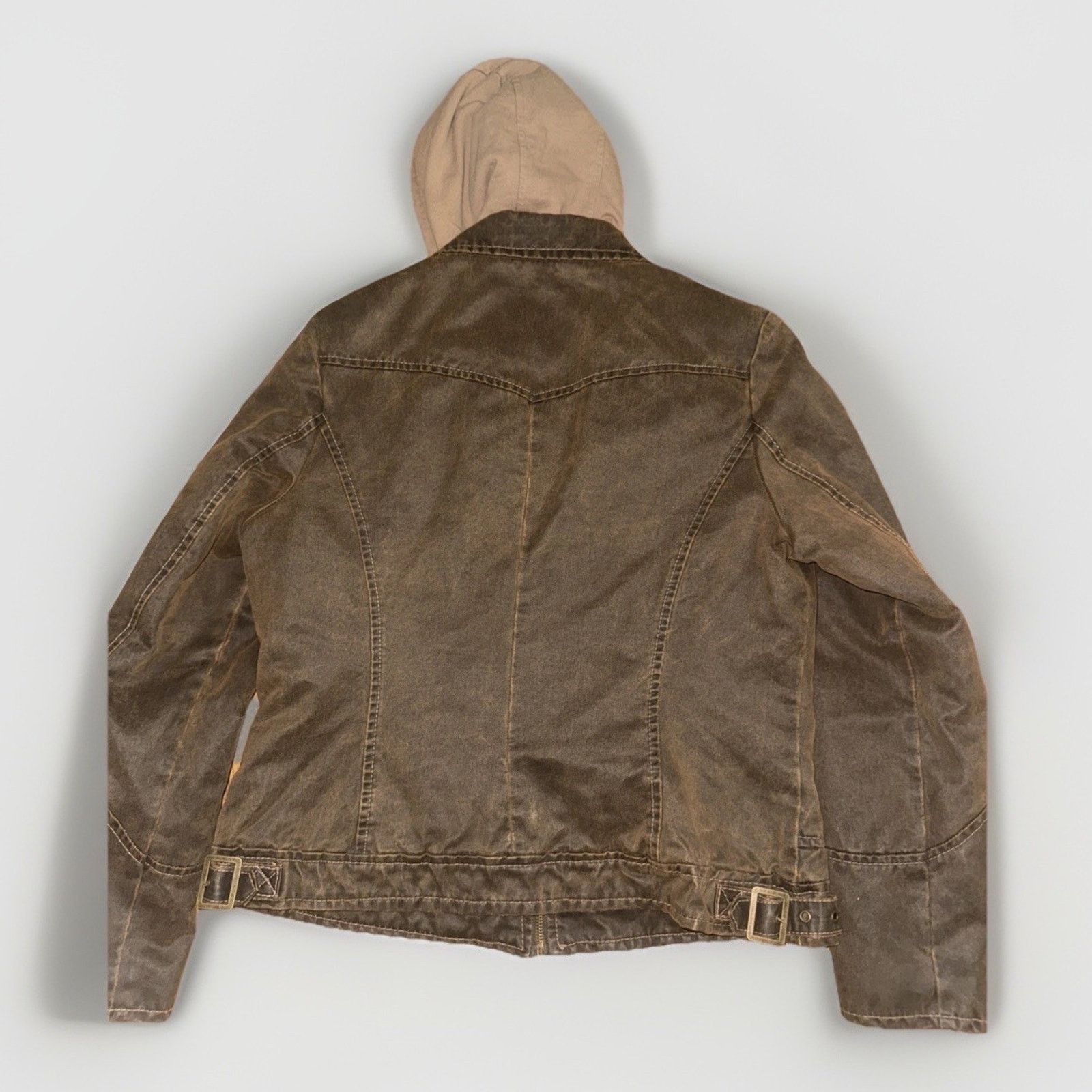 Columbia × Vintage Columbia Hooded Faux Leather Jacket Brown Men’s Large 20x23 Size US L / EU 52-54 / 3 - 5 Thumbnail