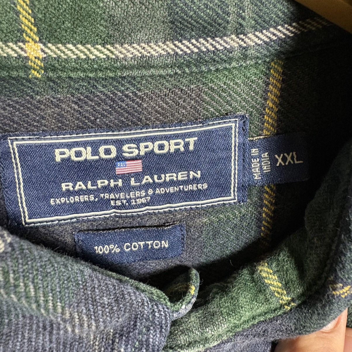 Polo Ralph Lauren Vintage 90s Polo Sport Ralph Lauren Check Distressed Shirt Size US XXL / EU 58 / 5 - 5 Thumbnail