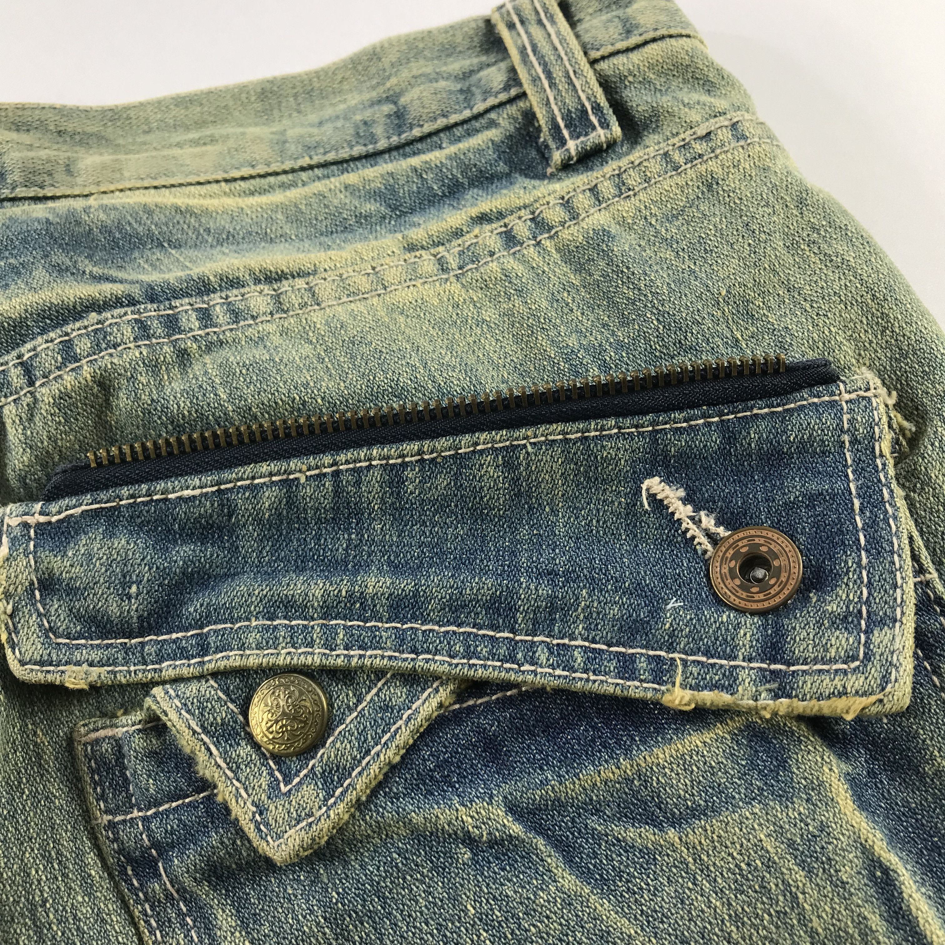 Japanese Brand Japanese Brand Limited Jeans Mud Wash Distressed Denim Size US 32 / EU 48 - 10 Thumbnail