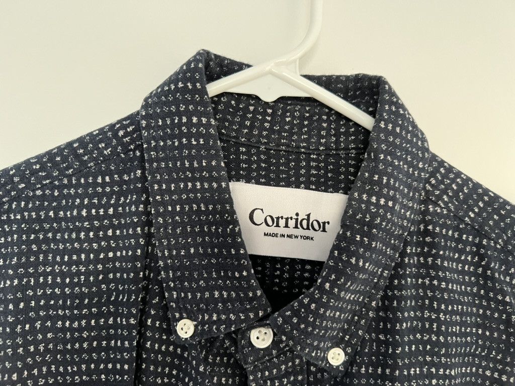 Corridor Japanese Dot Navy Long Sleeve Button Up Size US S / EU 44-46 / 1 - 3 Thumbnail