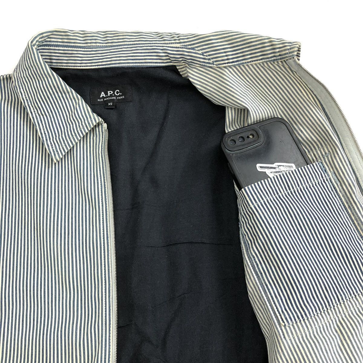 Vintage A.PC Paris Hickory Chore Denim Jacket Luxury