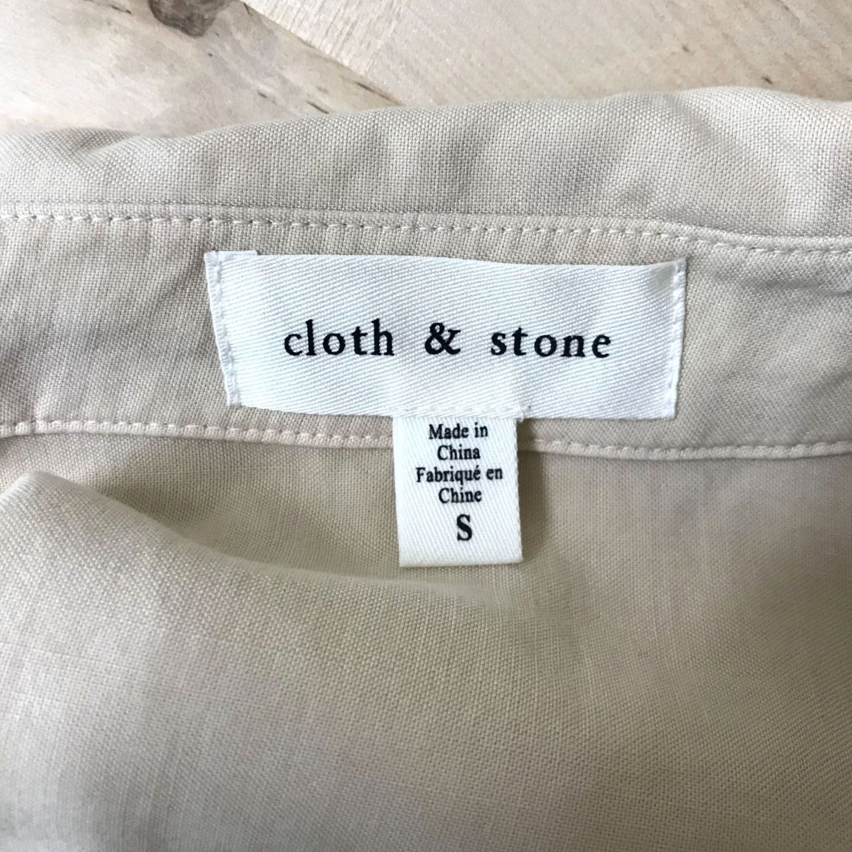 CLOT CLOTH & STONE WOMEN'S S SMALL WARM OAT LONG SLEEVE BUTTON UP TOP SHIRT Size S / US 4 / IT 40 - 7 Thumbnail