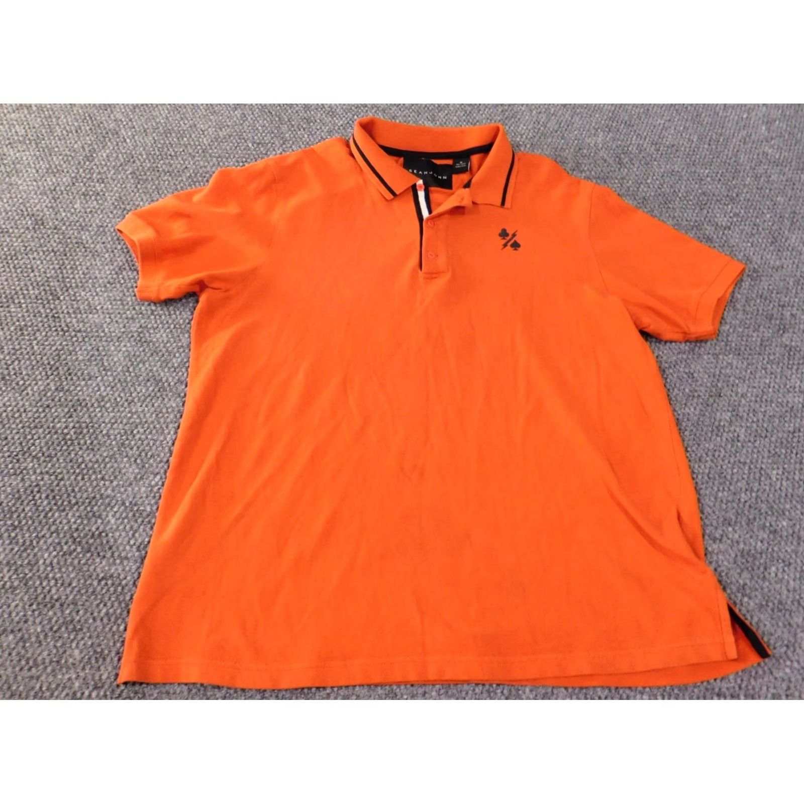 Sean John Sean John Polo Shirt XL Orange Mens Button-Down Short Sleeve Retro Golf 100% Cotton Big & Tall Mens Size US XL / EU 56 / 4 - 6 Thumbnail