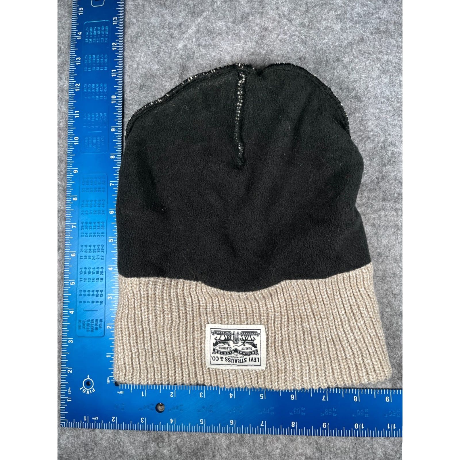 Levi's Levi Strauss & Co Beanie Toque Adult One Size Gray Acrylic Polyester Lined Ski Beanie Size ONE SIZE - 5 Thumbnail
