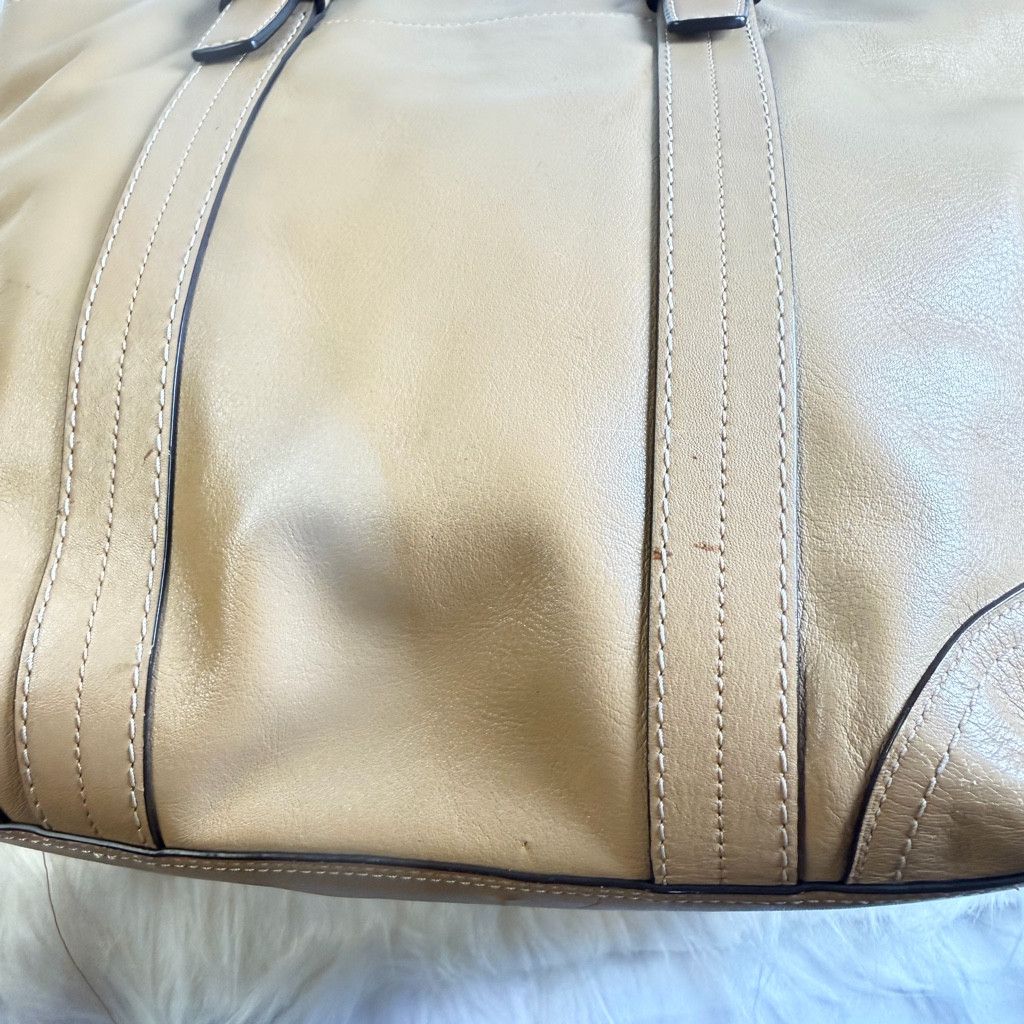 Coach Coach Madison Lindsey Gathered Leather Satchel - Tan/Beige Size ONE SIZE - 9 Thumbnail