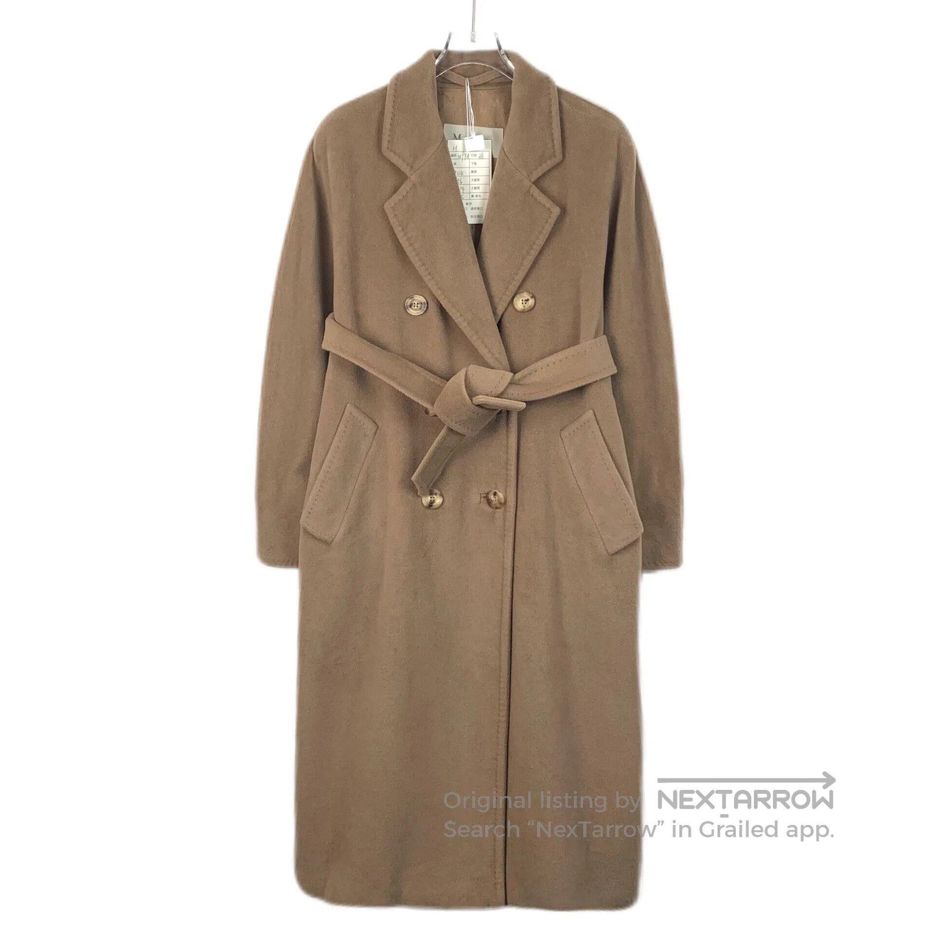 Max Mara Max Mara Brown Wool Collar Double-breasted Coat| Size XS / US 0-2 / IT 36-38 - 1 Thumbnail