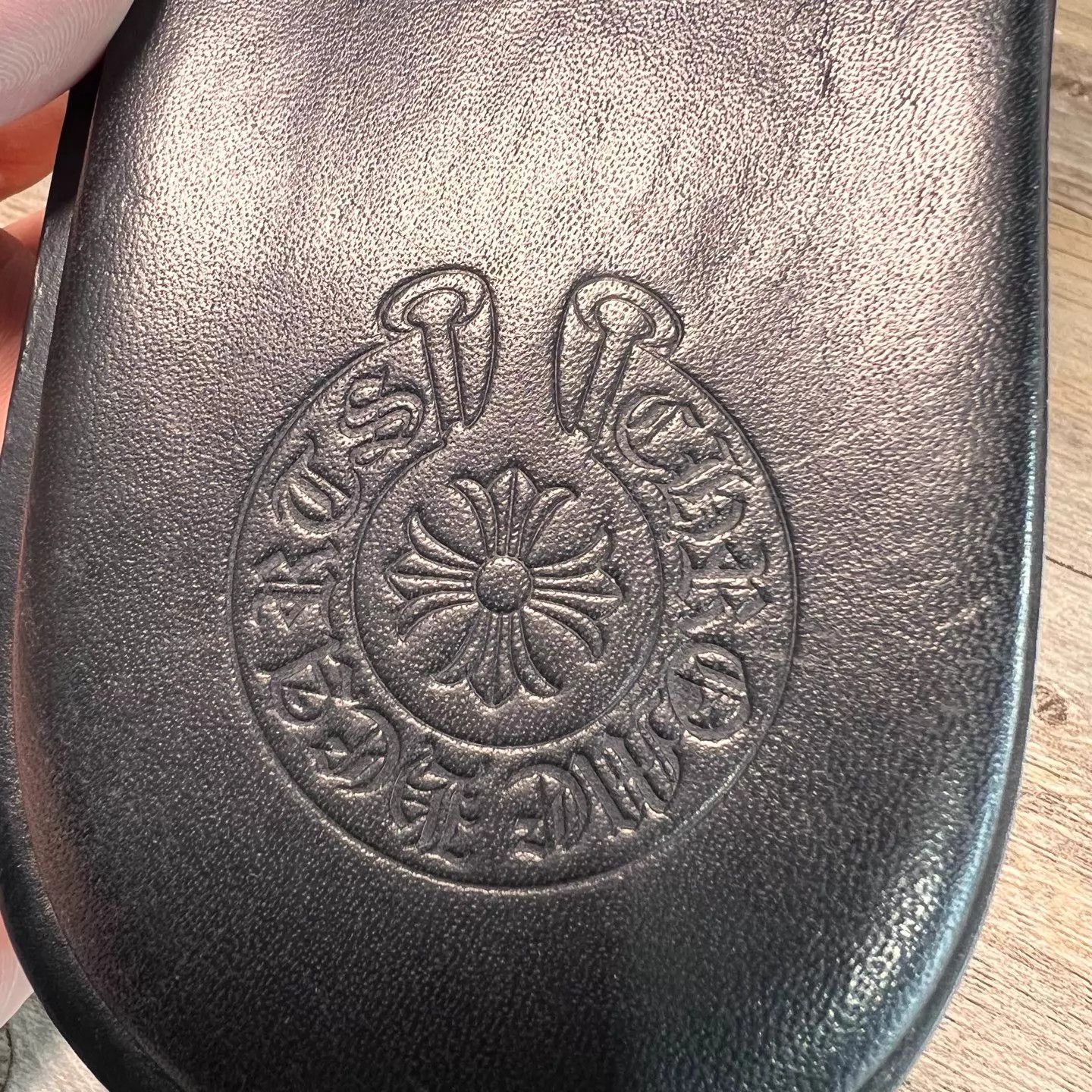 Chrome Hearts Chrome Hearts Zebra Green Leather Flame Cross Slippers 39 Size US 8.5 / IT 38.5 - 7 Thumbnail