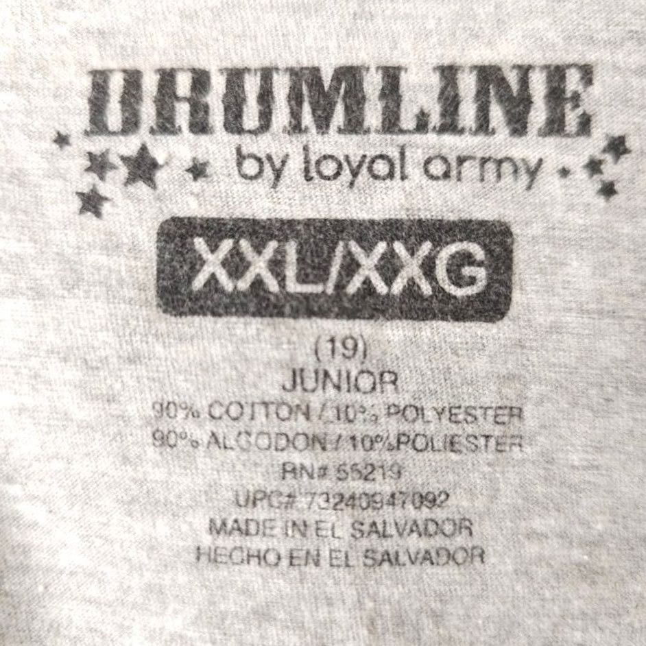 Vintage Drumline Peace Of Cake T Shirt Junior Womens 2XL Gray Crew Neck Short Sleeve Cotton Blend Size XXL / US 16-18 / IT 52-54 - 6 Thumbnail