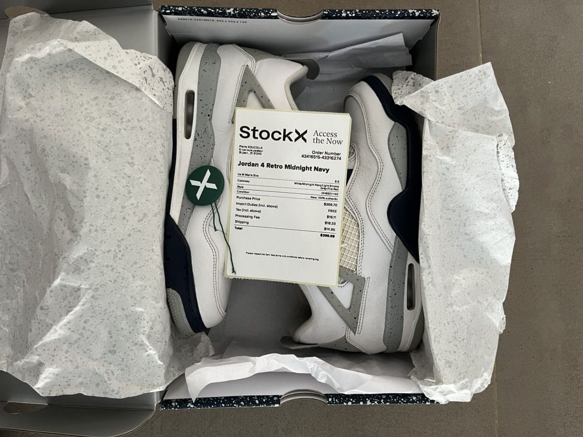 Jordan Brand Jordan 4 midnight navy Size US 9.5 / EU 42-43 - 9 Thumbnail