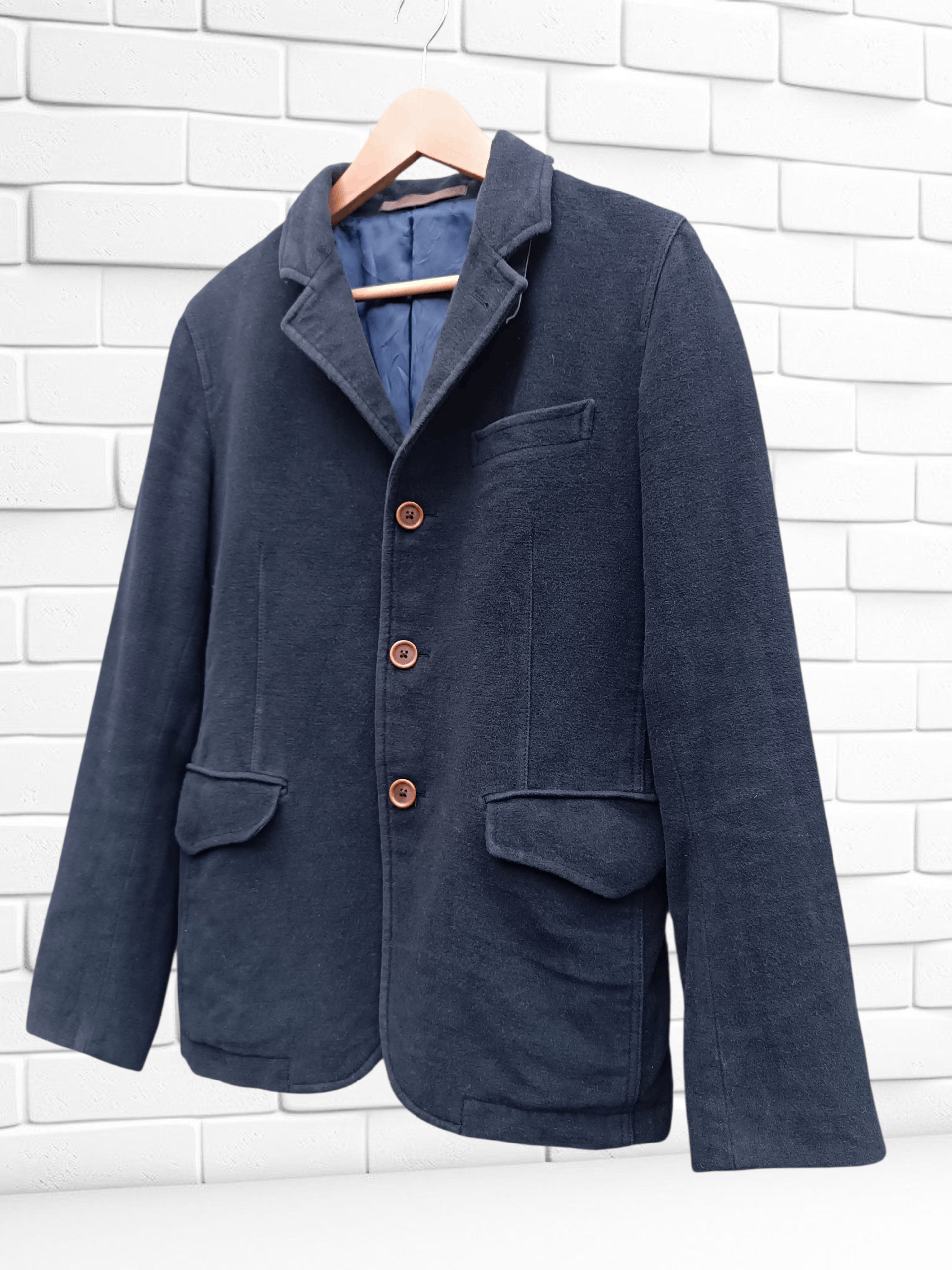 Japanese Brand Journal Standard Japanese Brand Wool Cotton Blazer Coat Size US M / EU 48-50 / 2 - 2 Thumbnail
