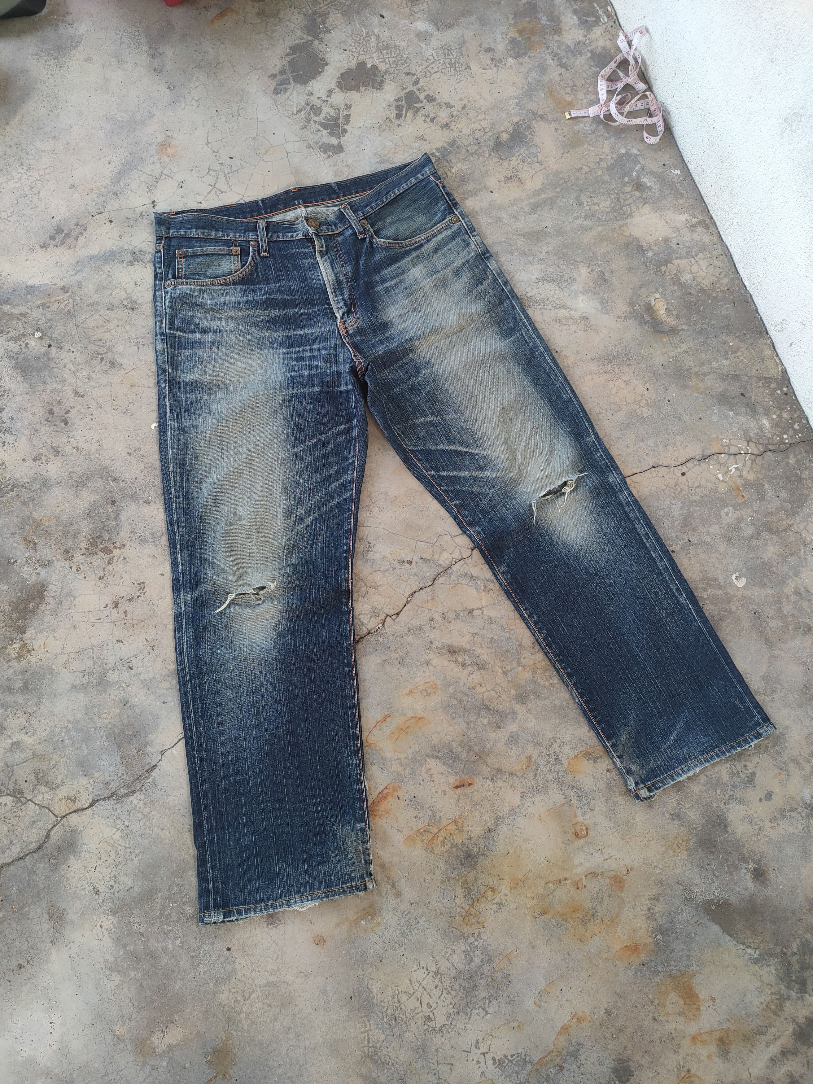 Edwin W36 VINTAGE EDWIN FADED DISTRESSED JEANS DENIM PANTS Size US 36 / EU 52 - 2 Thumbnail