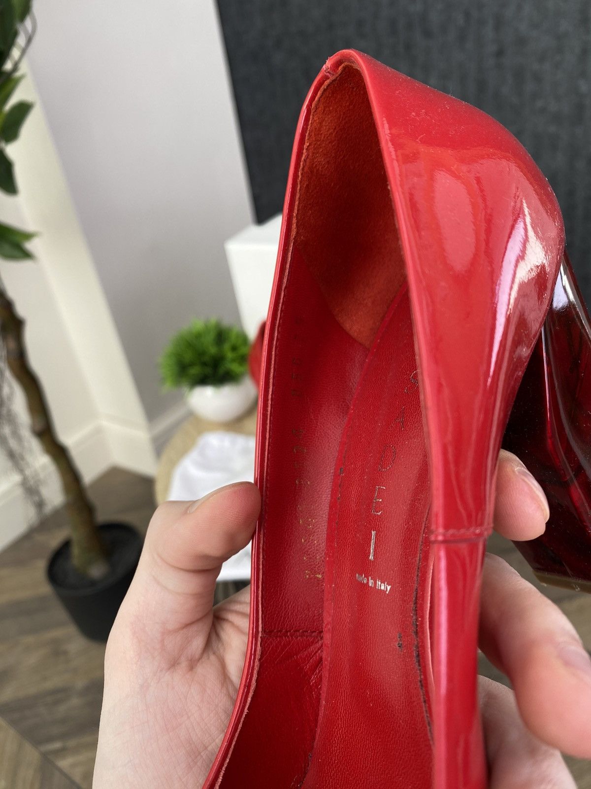 Casadei Casadei Red Patent Leather Pumps Heel Designer High Heels Size US 9 / IT 39 - 5 Thumbnail