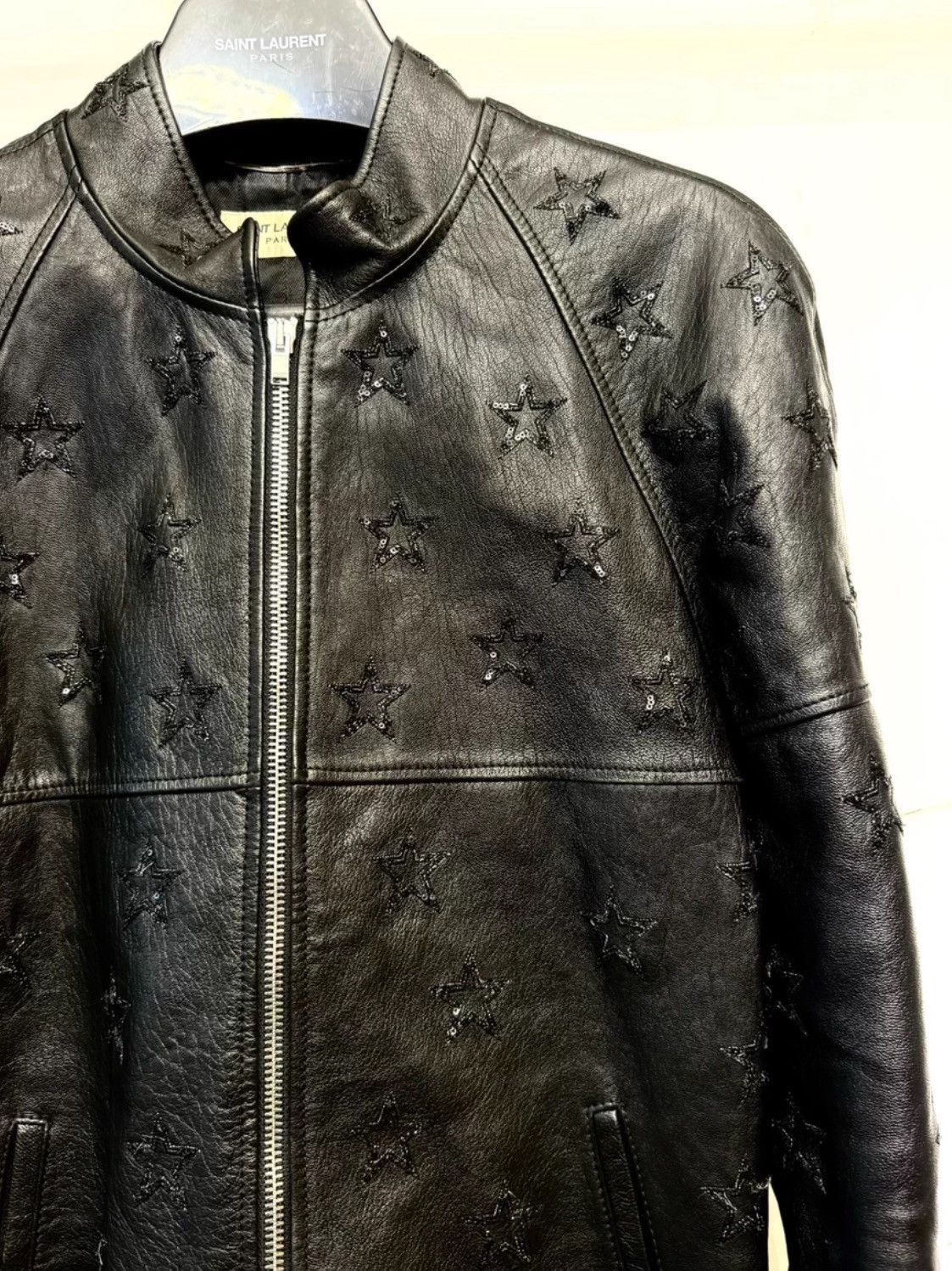 Saint Laurent Paris Sz 50 Saint Laurent Paris 15AW Star Pattern Leather Jacket- Size US M / EU 48-50 / 2 - 2 Thumbnail