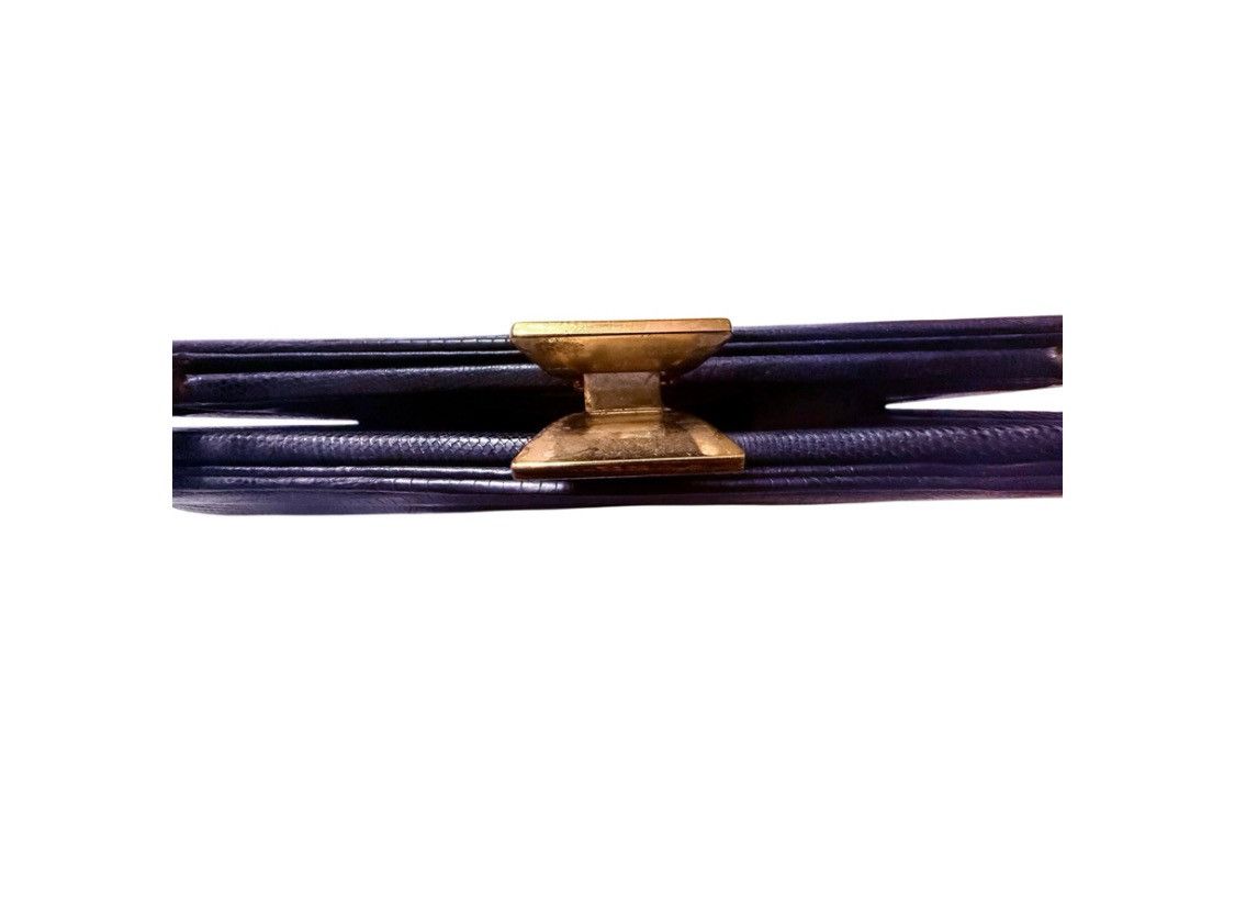 Other Vintage Crouch & Fitzgerald Black Reptile Leather Handbag Size ONE SIZE - 5 Thumbnail