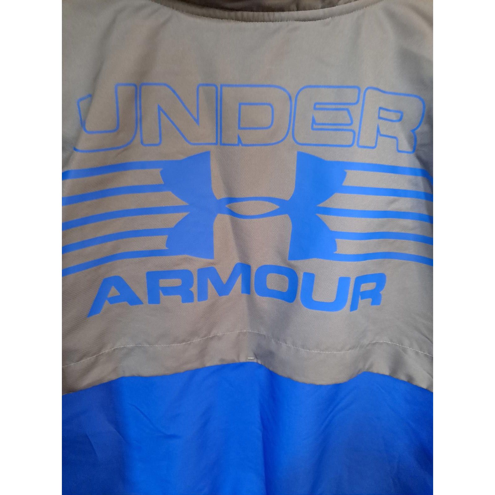 Under Armour Youth Under Armour Gray and Blue 1/4 Zip Jacket Size YXL Size ONE SIZE - 6 Thumbnail