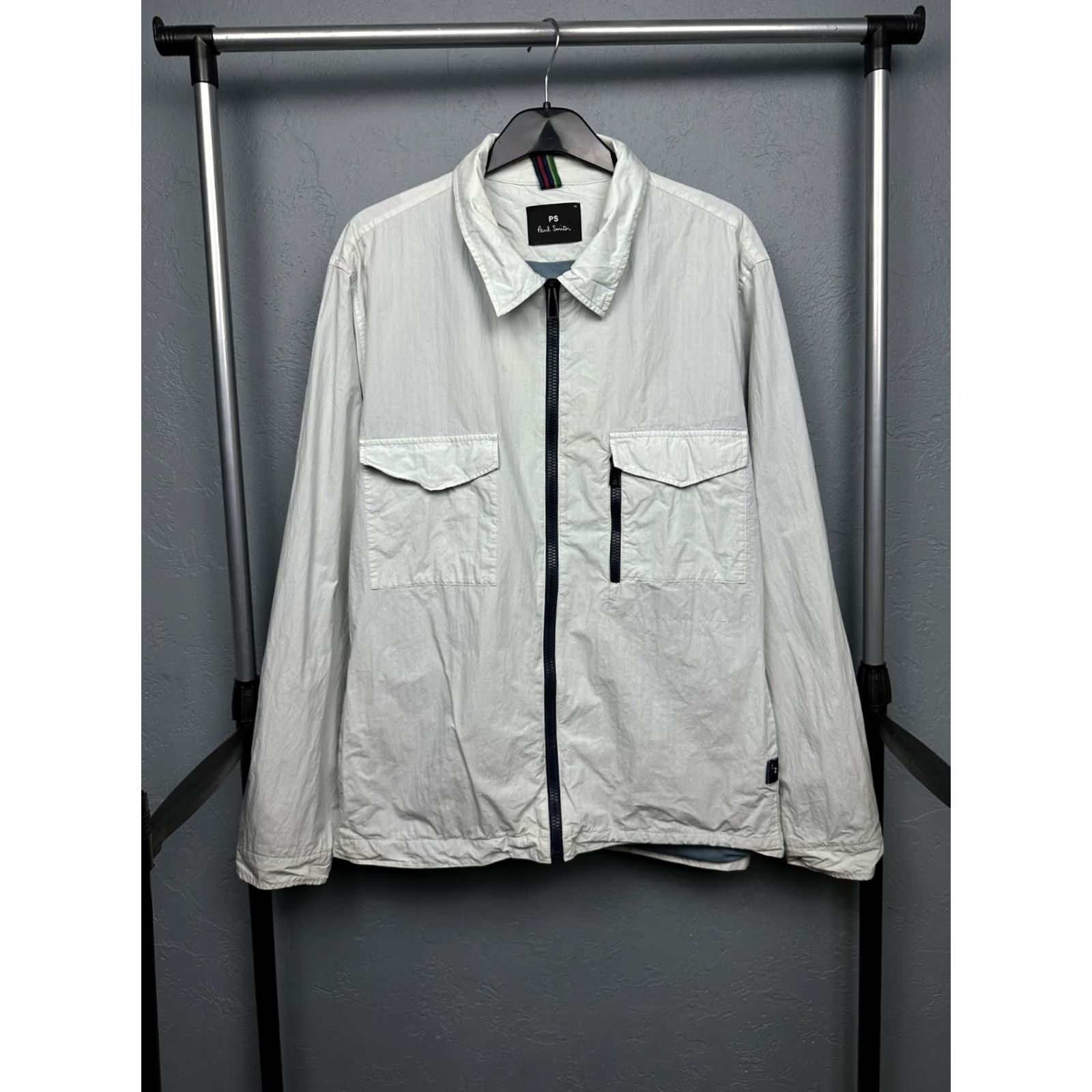Paul Smith Paul Smith PS Mens Nylon Jacket XL Jacket Mens Nylon Blue PS 50 cm Sleeve 74 cm Front Zip Windbreaker Regular Size XL Mens Blue Paul Smith PS Jacket Size US XL / EU 56 / 4 - 2 Thumbnail
