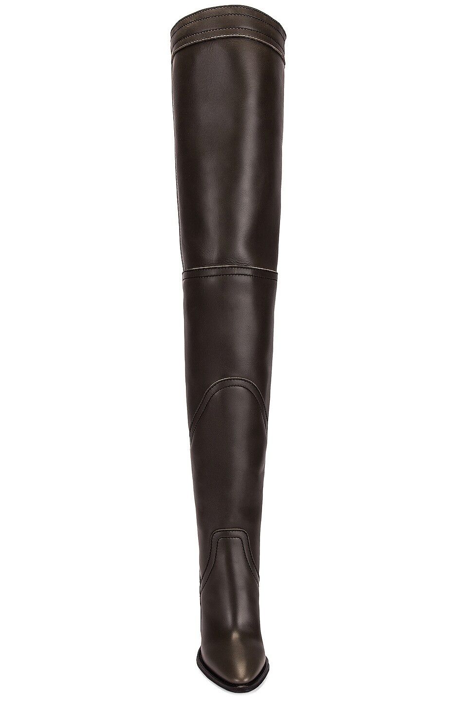 Saint Laurent Paris o1bcso1str0125 Kensington Over The Knee Boots in Dark Grey Size US 7 / IT 37 - 4 Thumbnail