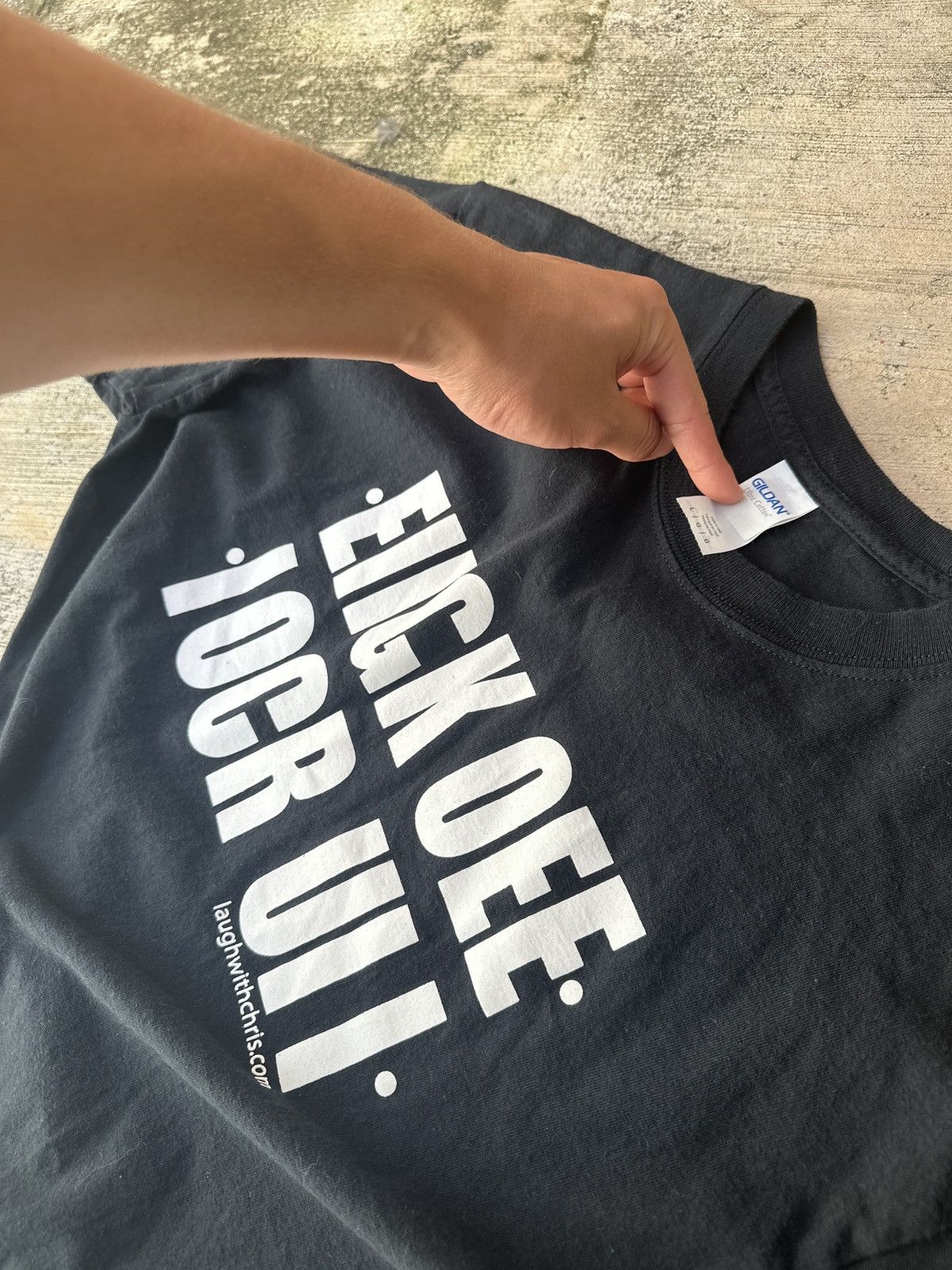Vintage Vintage 90s Humor Joke Tee Fuck Off Spellout Tshirt Size US L / EU 52-54 / 3 - 3 Thumbnail