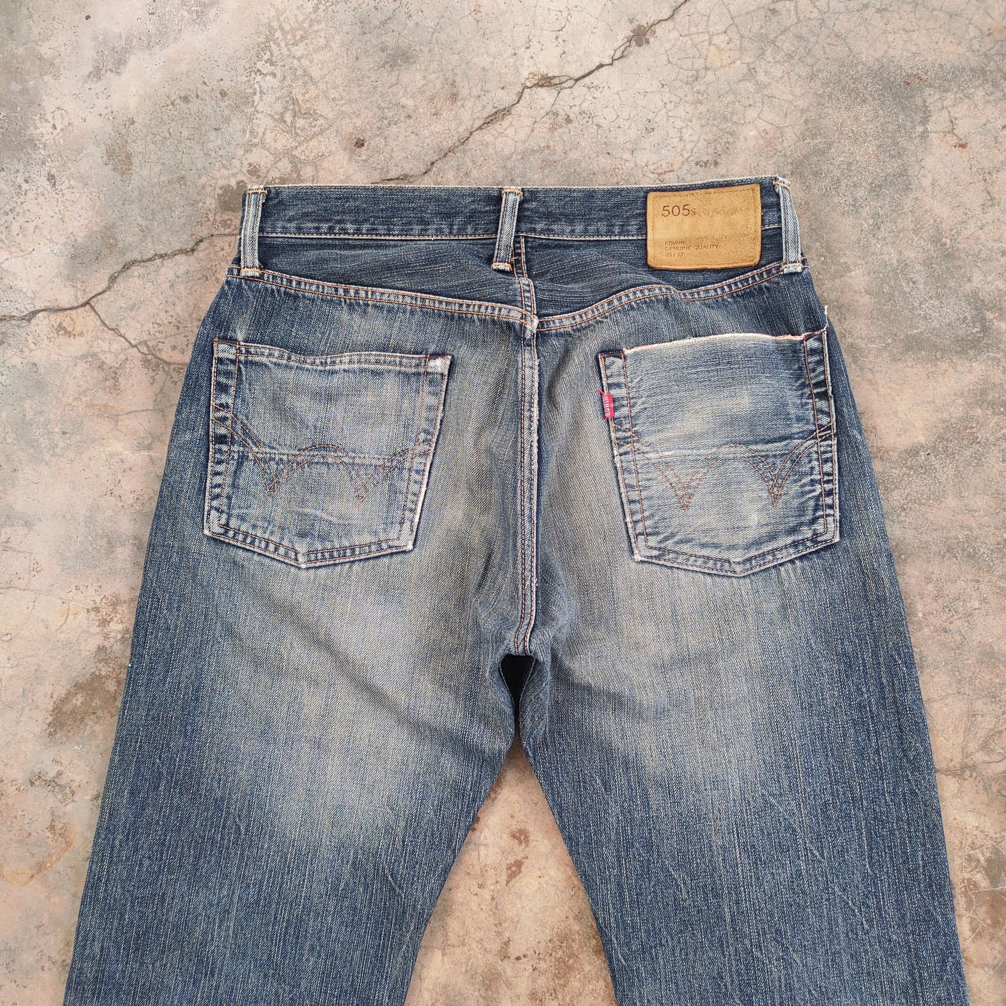 Edwin EDWIN 505 VINTAGE DISTRESSED JEANS PANTS Size US 32 / EU 48 - 8 Thumbnail