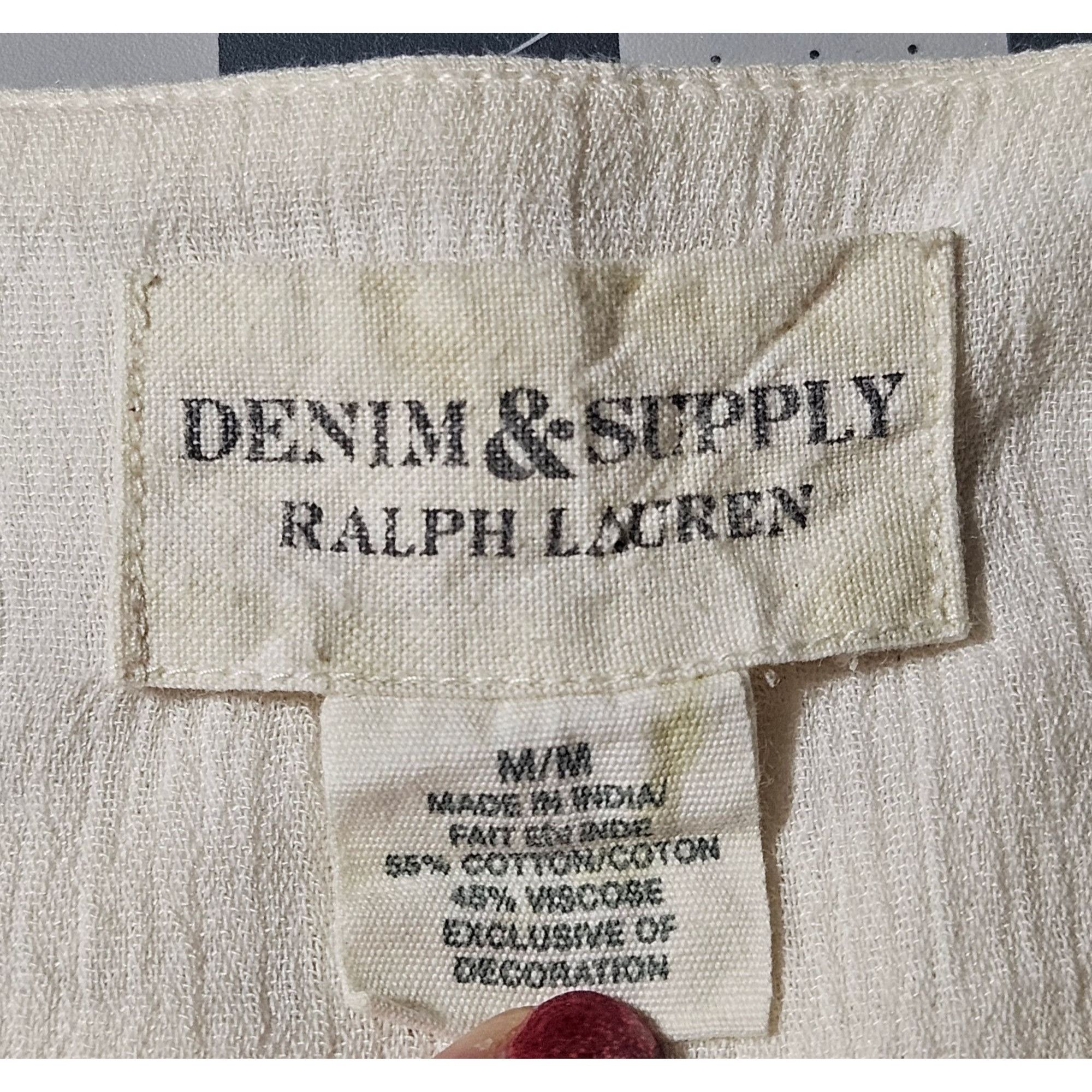 Denim & Supply Ralph Lauren VTG Denim & Supply Ralph Lauren Women Peasant Blouse Ivory M Size M / US 6-8 / IT 42-44 - 3 Thumbnail
