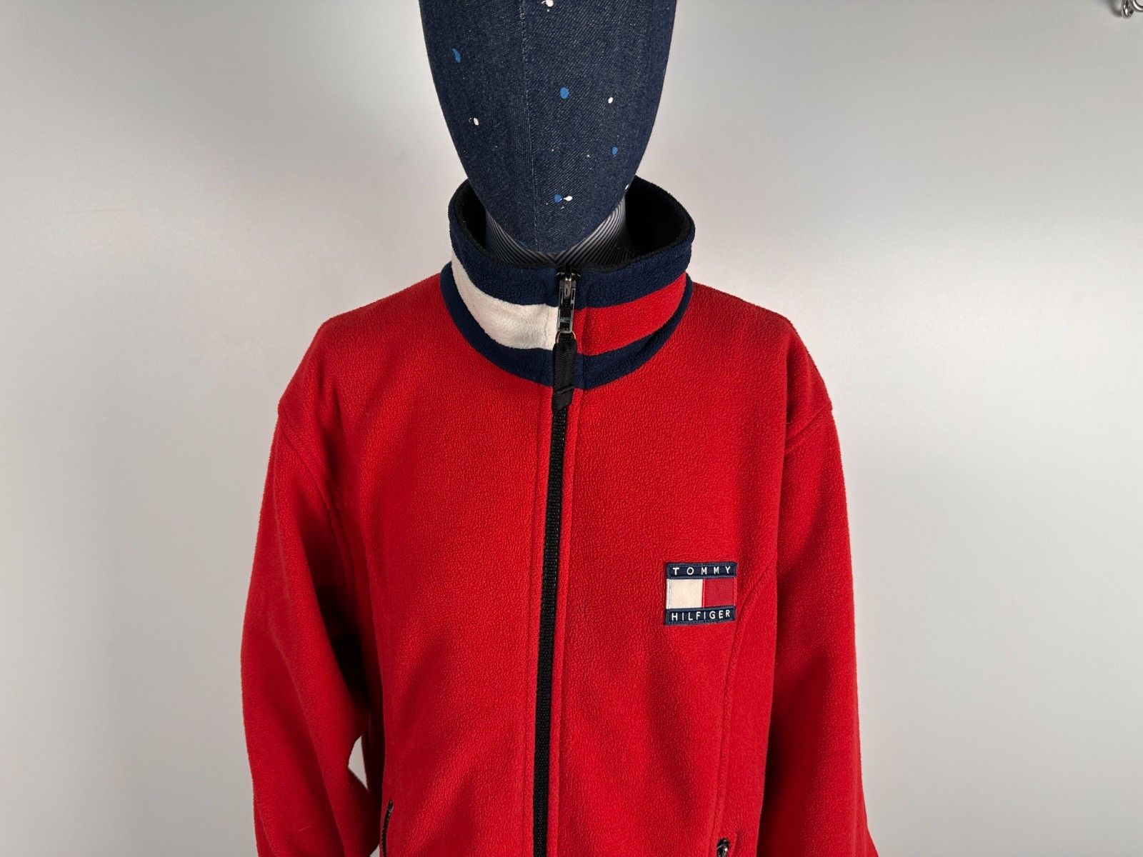 Tommy Hilfiger Tommy Hilfiger Flag Fleece Full Zip Jacket Size M 90s Red Size M / US 6-8 / IT 42-44 - 3 Thumbnail
