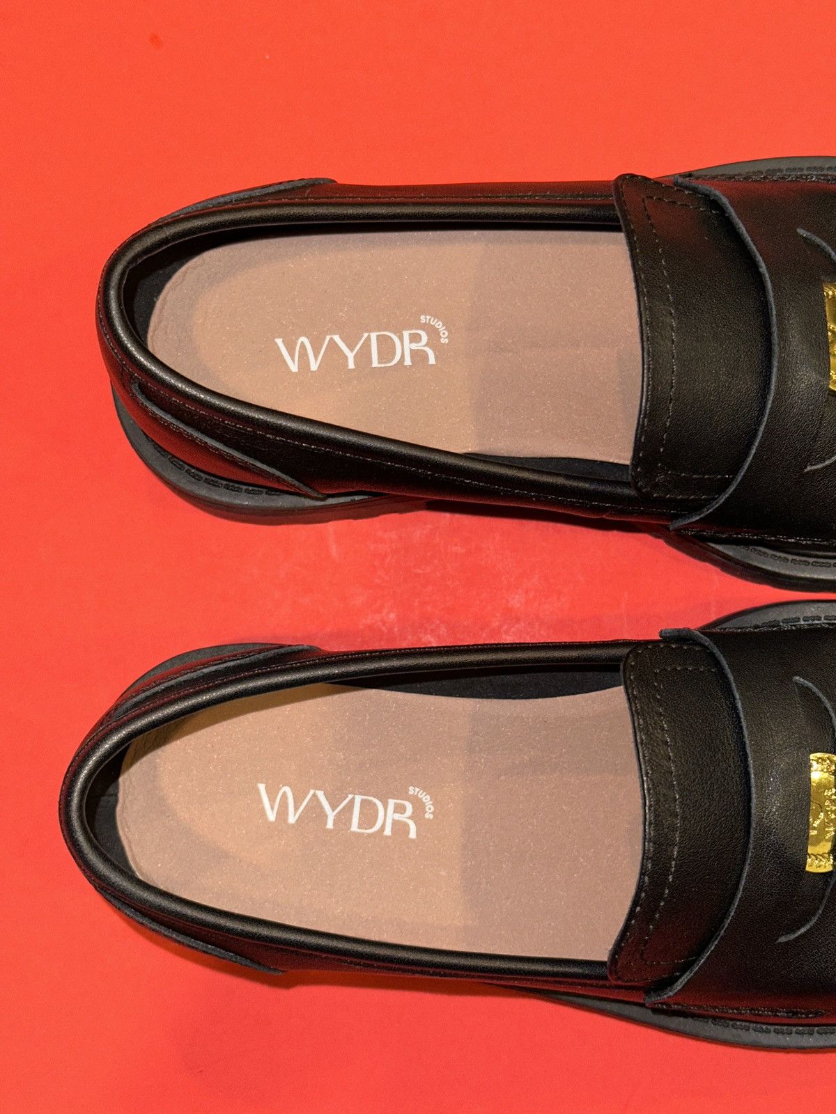 Other WYDR Sam Lucky Penny Leather Loafers Block Low Heel Slip On Size US 6.5 / IT 36.5 - 3 Thumbnail