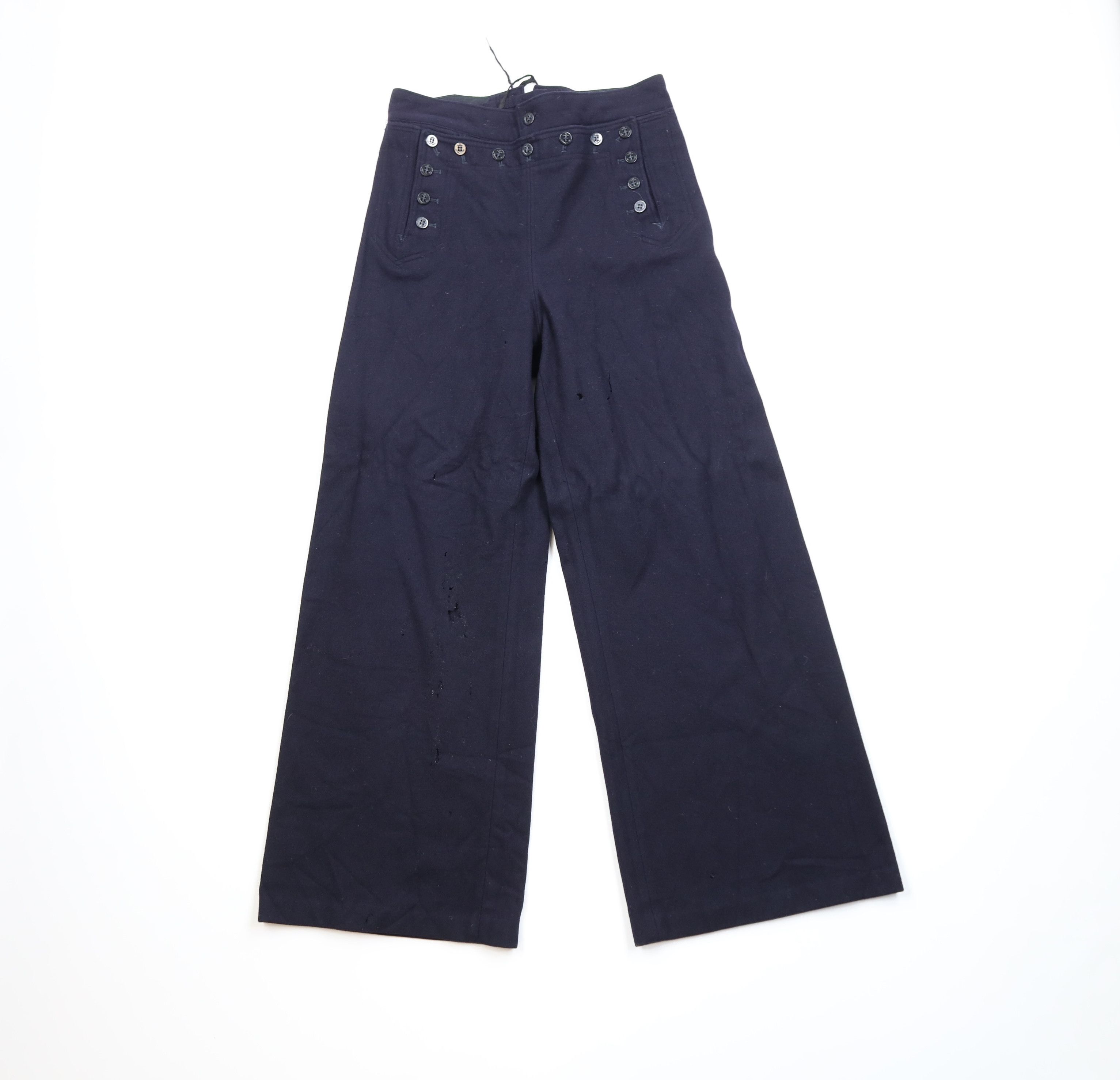Vintage Vintage 60s Vietnam War Wool Navy Bell Bottoms Pants USA Size US 30 / EU 46 - 1 Thumbnail