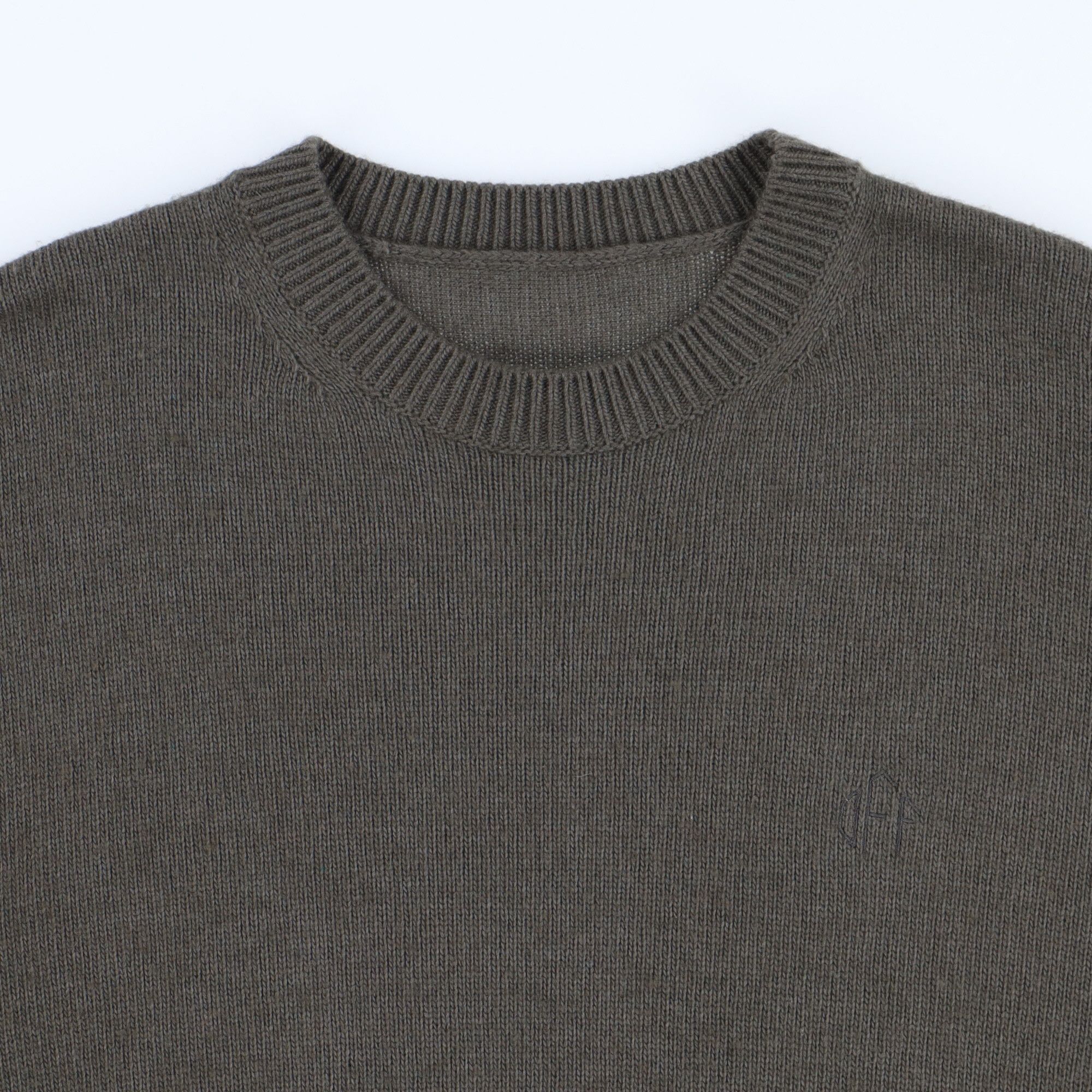 Off-White Green Embroidered Crewneck Knitted Sweater Size US L / EU 52-54 / 3 - 7 Thumbnail