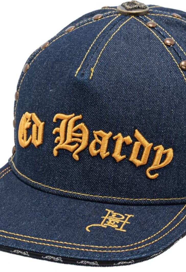 Christian Audigier Ed hardy signature denim cap Size ONE SIZE - 3 Thumbnail