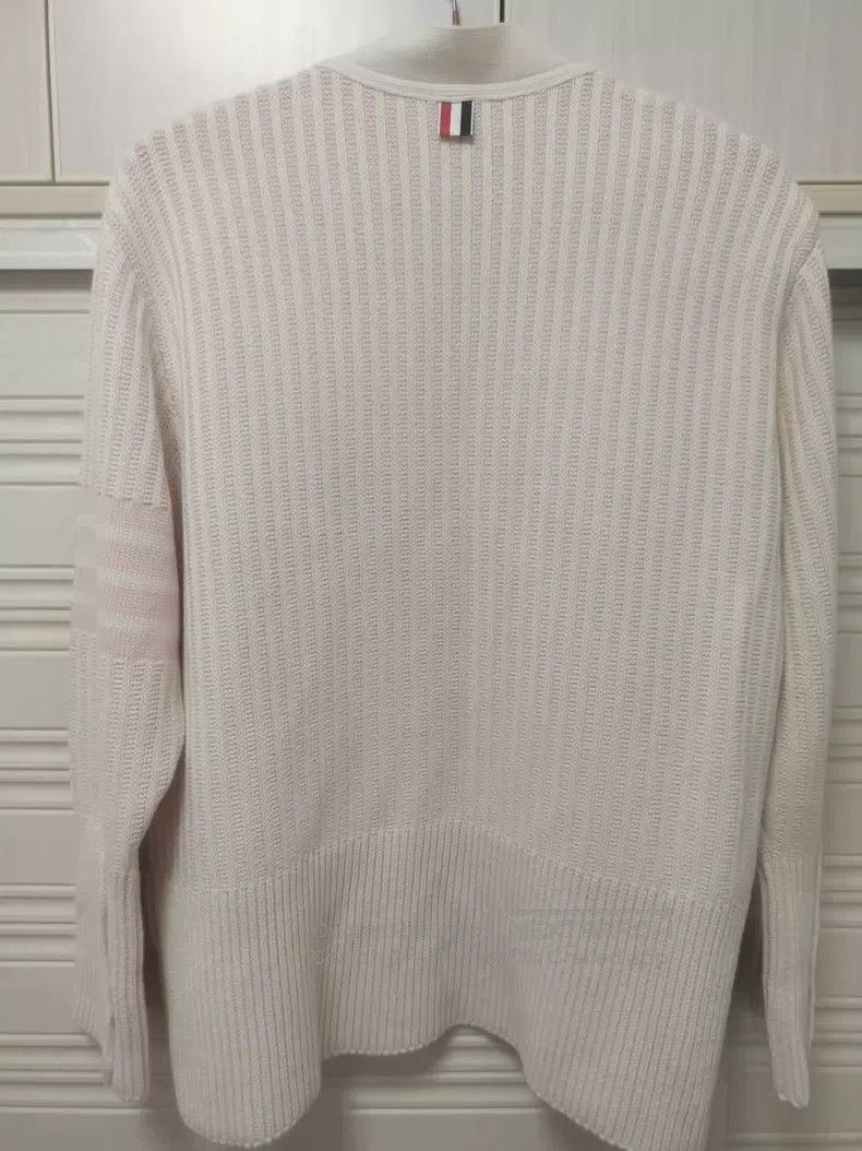 Thom Browne Thom Browne Pink Striped Knit Cardigan Size US M / EU 48-50 / 2 - 2 Thumbnail