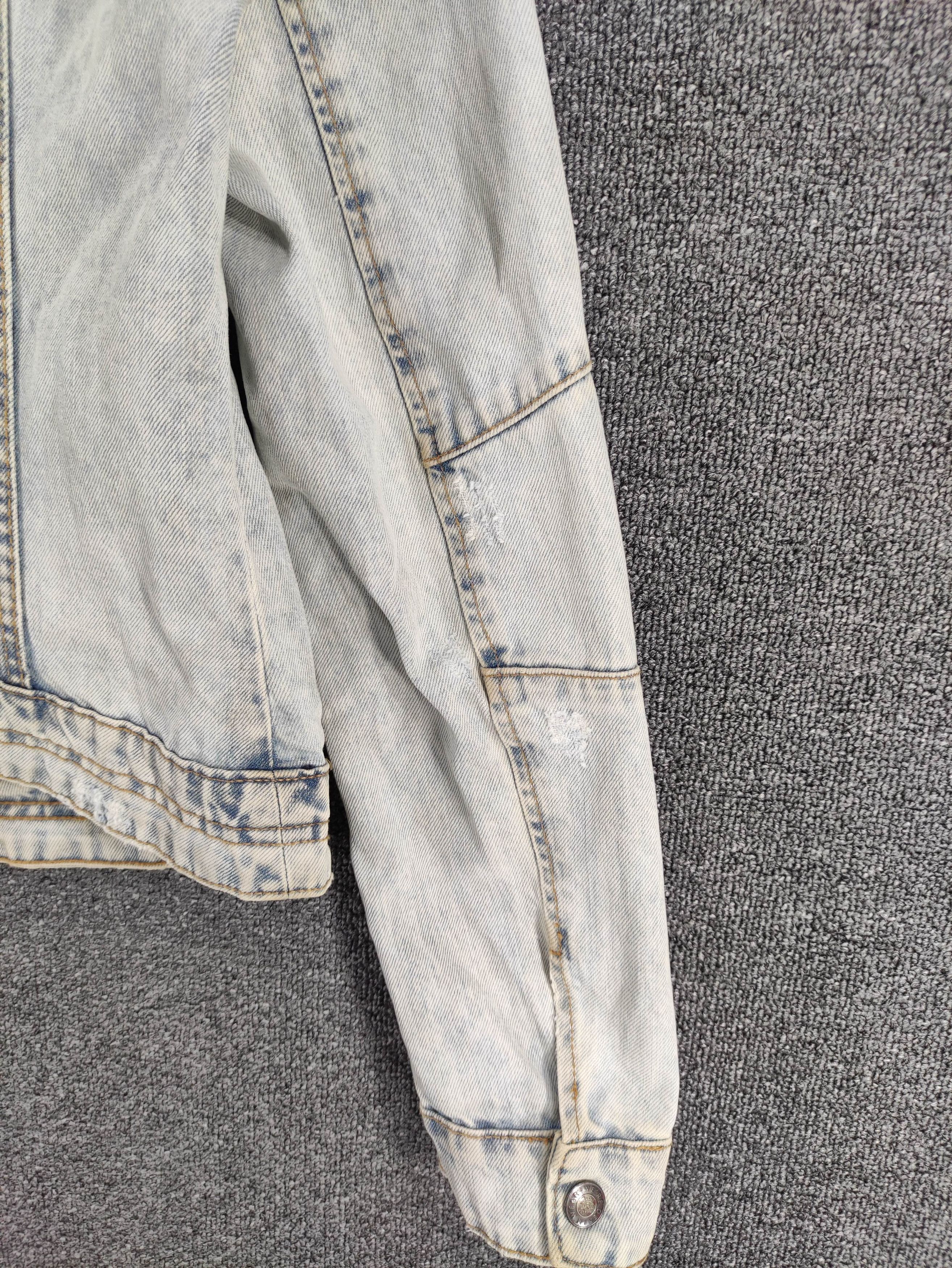Zara Zara Trafalue Distressed Denim Jacket Zipper Size S / US 4 / IT 40 - 19 Thumbnail