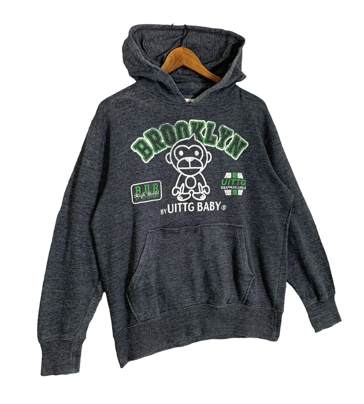 Japanese Brand Vintage UITTY Baby Brooklyn Big Logo Hoodie Size US M / EU 48-50 / 2 - 3 Thumbnail