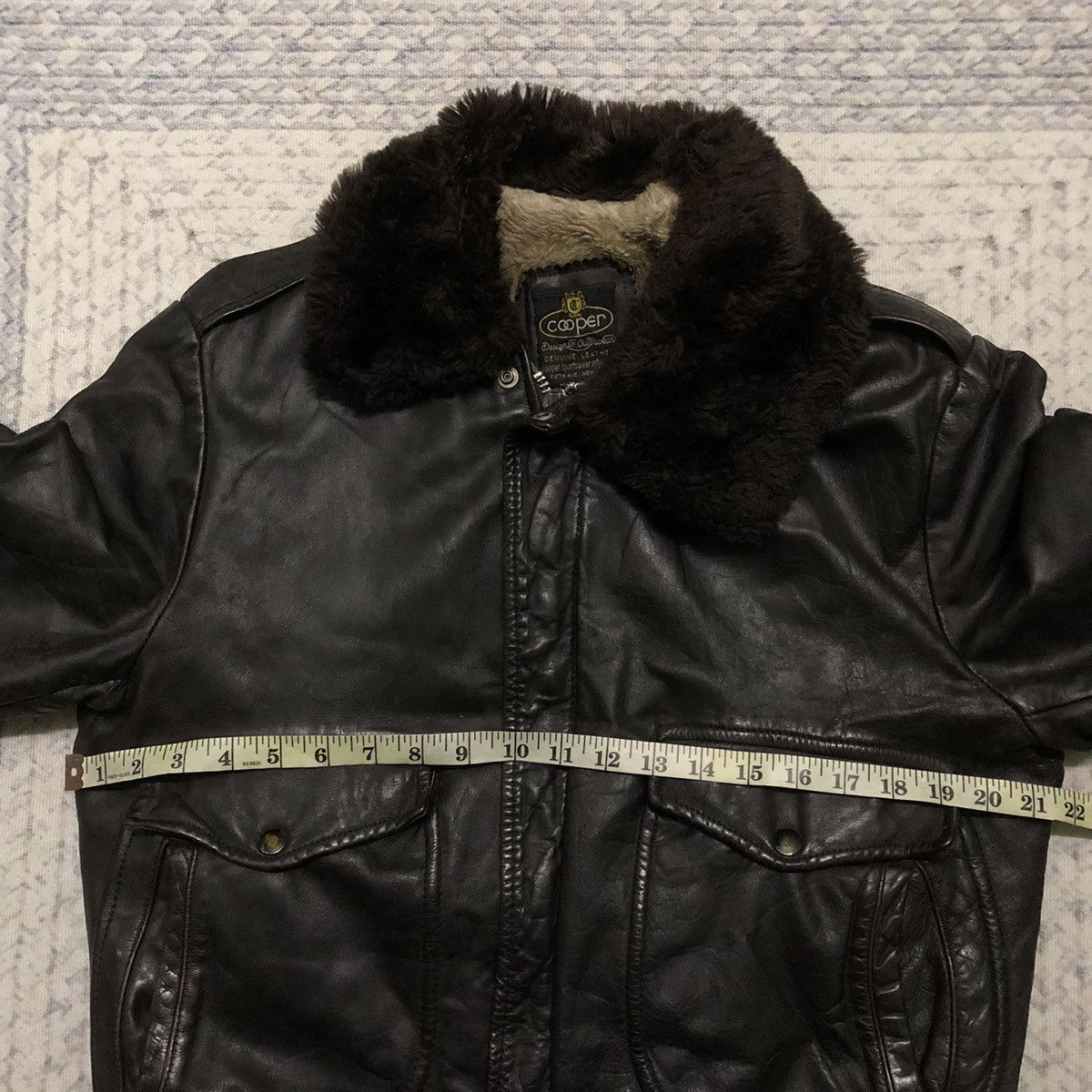 Cooper × Vintage Rare Distressed Vintage Cooper Sportswear Leather Jacket Size US M / EU 48-50 / 2 - 18 Thumbnail