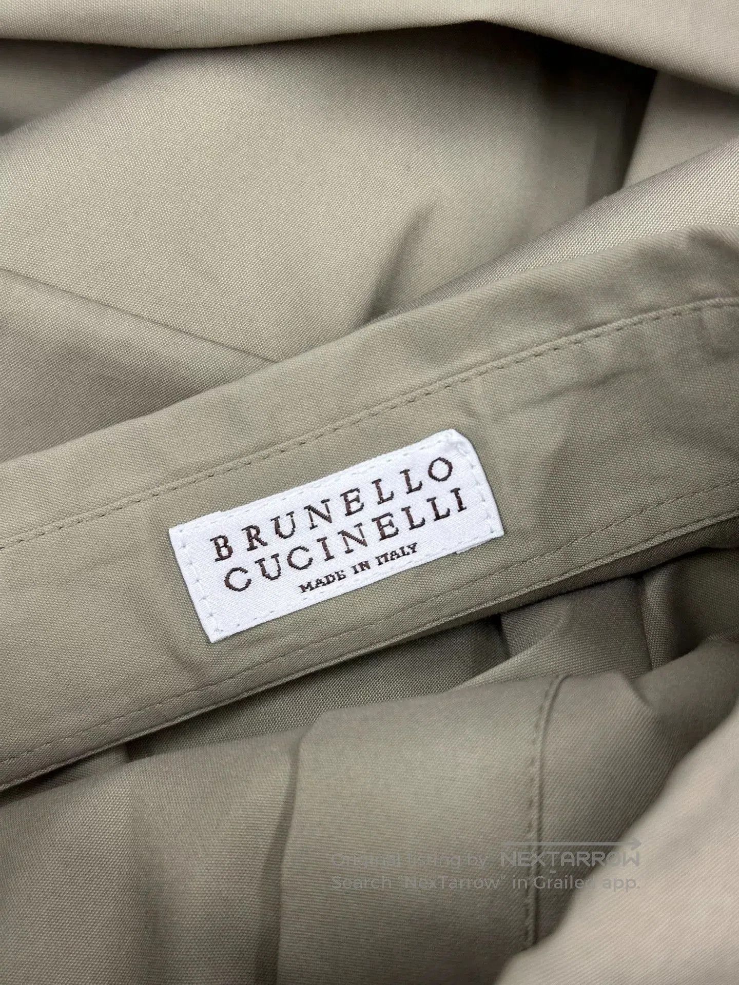 Brunello Cucinelli Brunello Cucinelli Green Beaded Collar Shirt. Size US XS / EU 42 / 0 - 4 Thumbnail