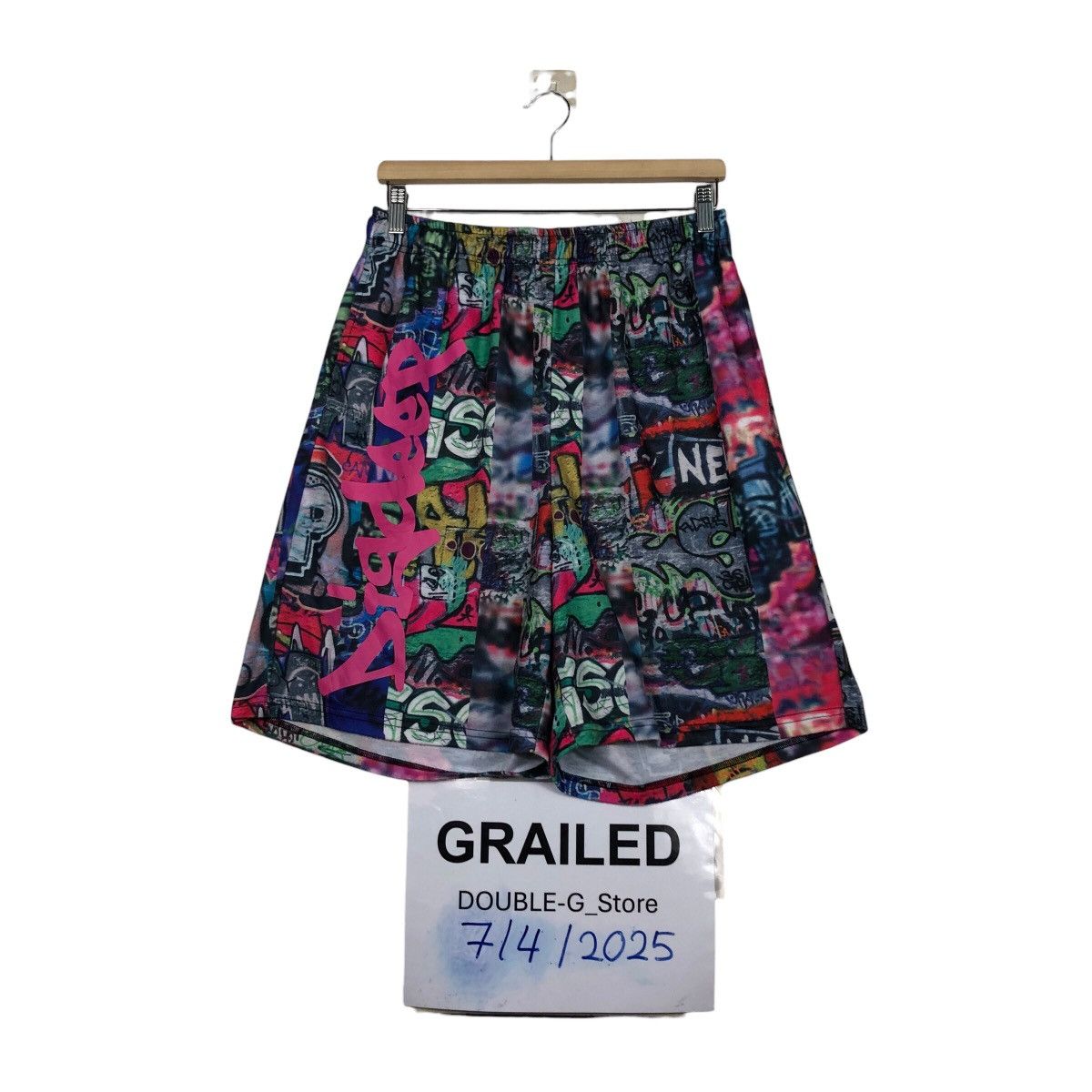 Japanese Brand 📌Vintage Short Pants Dig Deep Full Print Punk Design Size US 30 / EU 46 - 1 Thumbnail