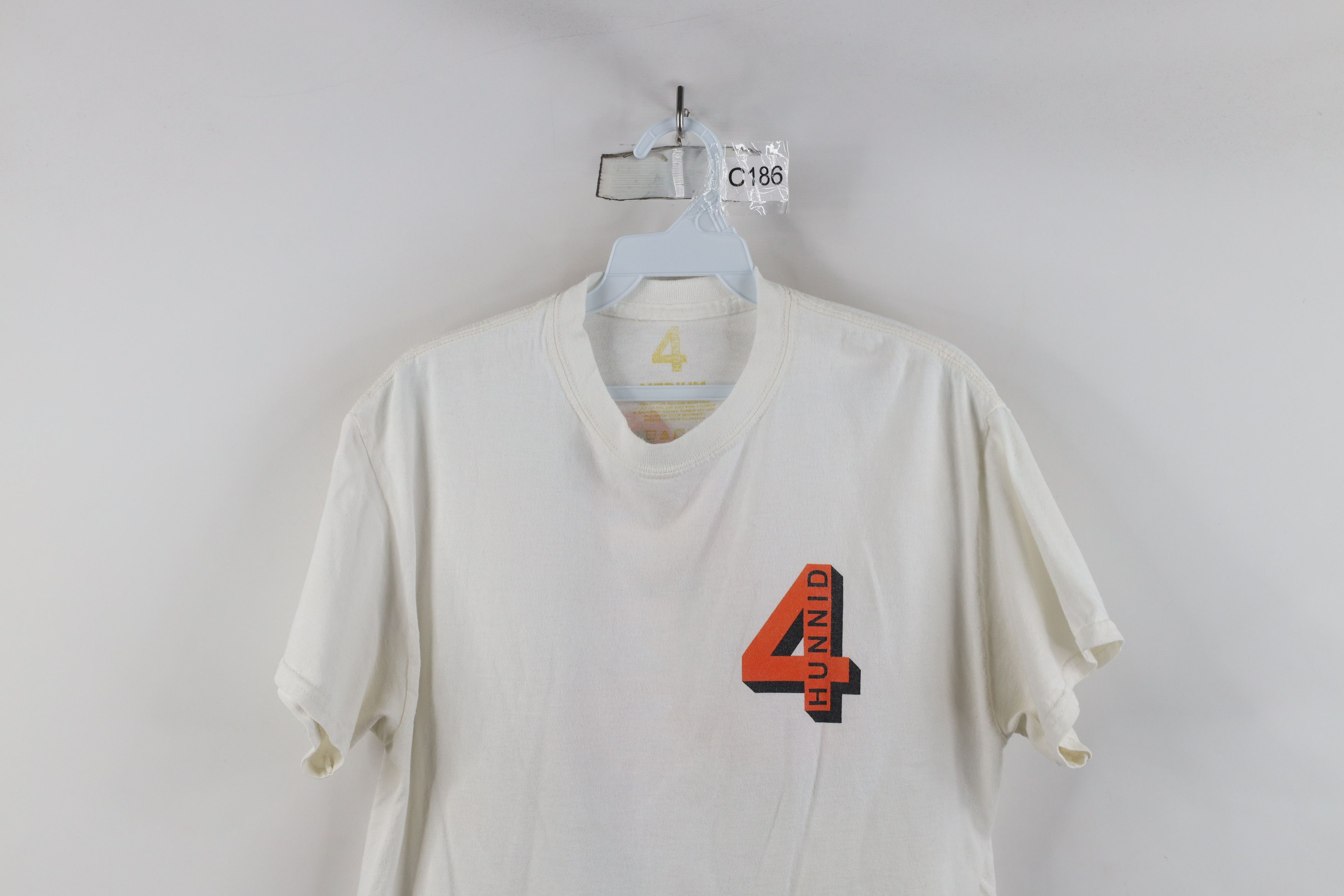 Vintage 4 Hunnid Streetwear Spell Short Sleeve T-Shirt White Cotton Size US M / EU 48-50 / 2 - 2 Thumbnail