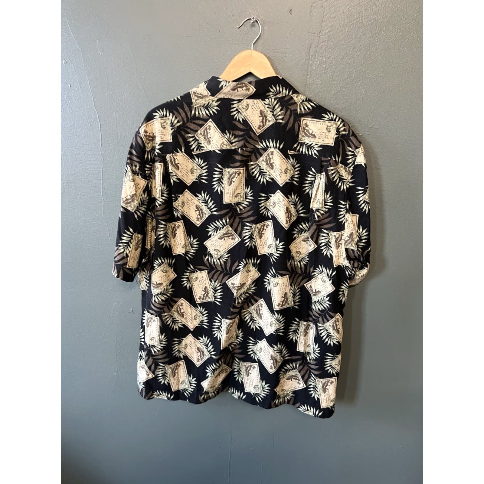 Haggar VINTAGE Haggar Black Hawaiian Button-Up Silk Shirt XL NWT Silk Size US XL / EU 56 / 4 - 2 Thumbnail
