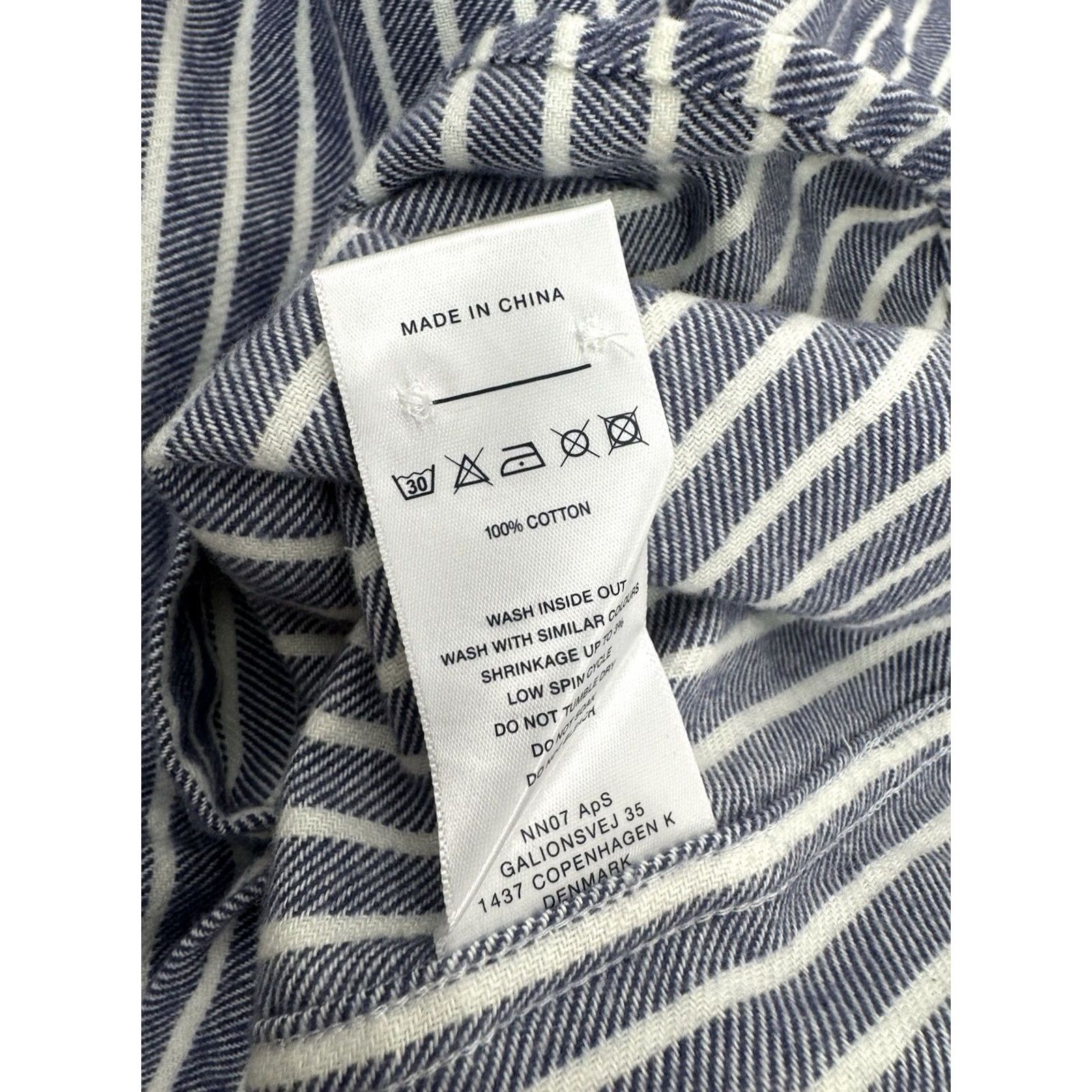 NN07 NN07 ERRICO Mens M / L Soft Flannel Striped Shirt Button-Up Blue / White XL - NS Size US XL / EU 56 / 4 - 8 Thumbnail