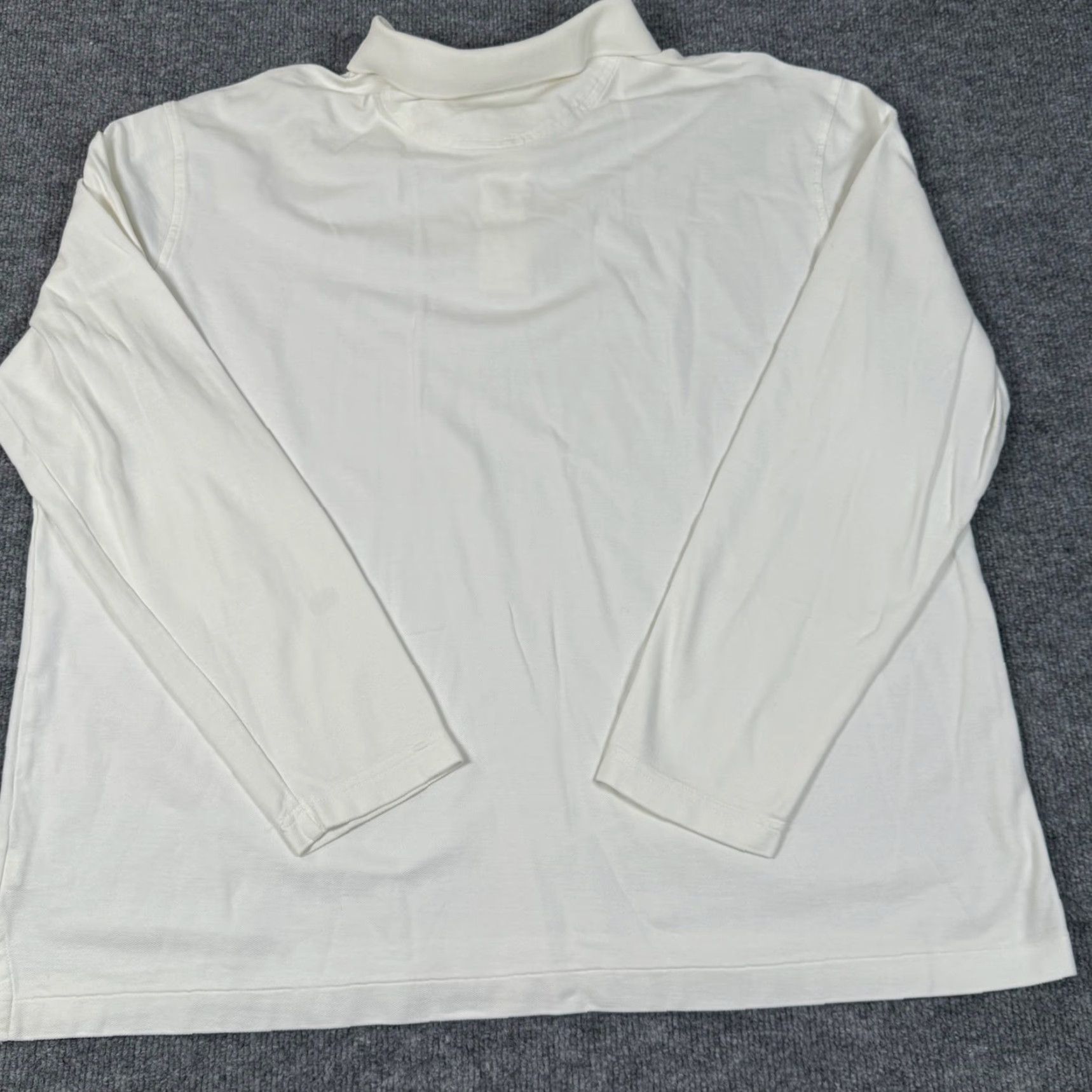 Nordstrom Nordstrom Mens XXL White Long Sleeve Polo Shirt Retro Golf Classic Solid Size US XXL / EU 58 / 5 - 3 Thumbnail