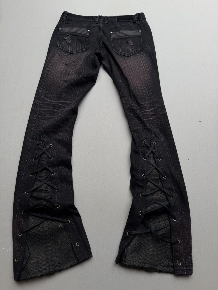 Japanese Brand The black gene lace up flare jeans Size US 29 - 4 Thumbnail