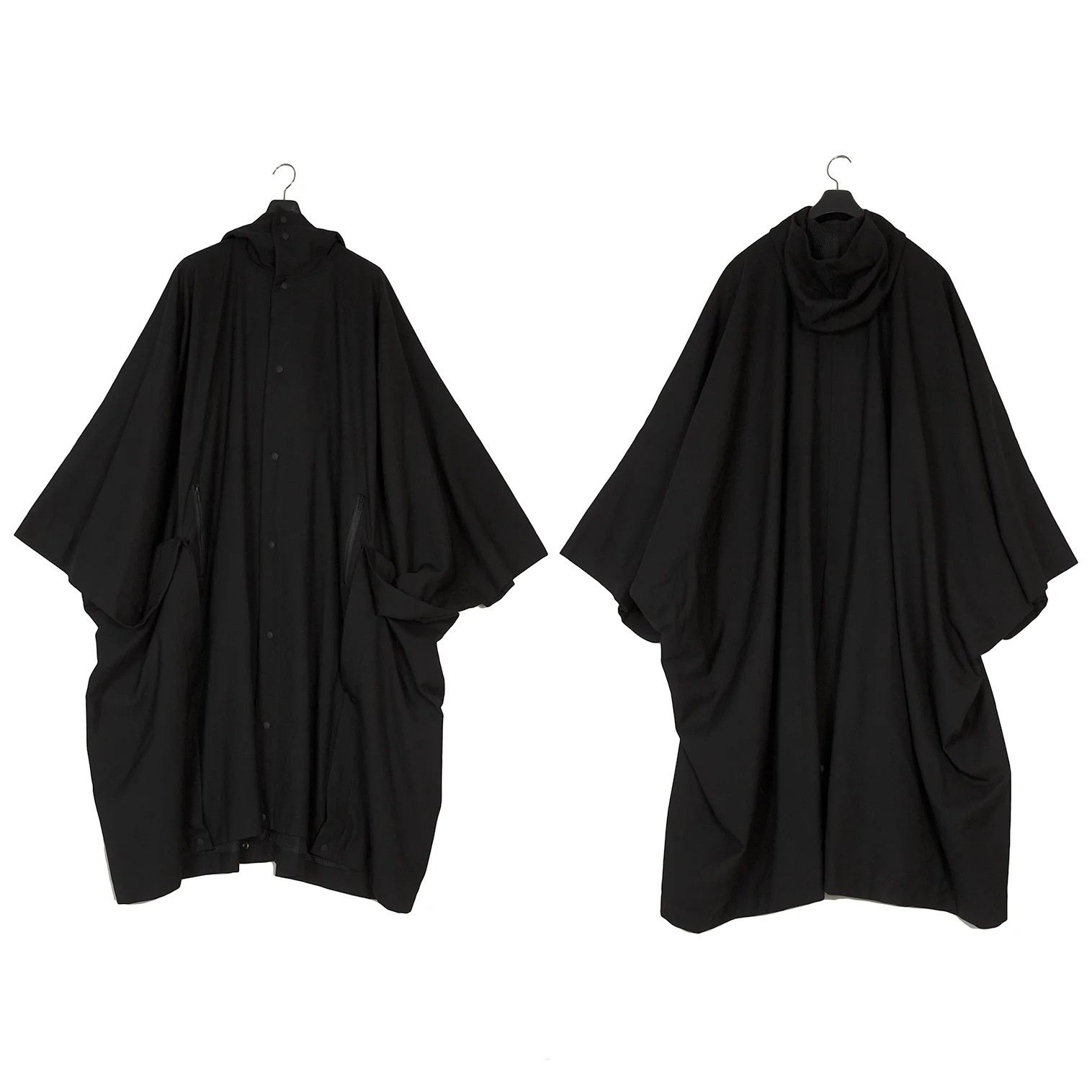 Yohji Yamamoto Yohji Yamamoto Mesh-Lined Wool Poncho Coat Size US L / EU 52-54 / 3 - 1 Thumbnail