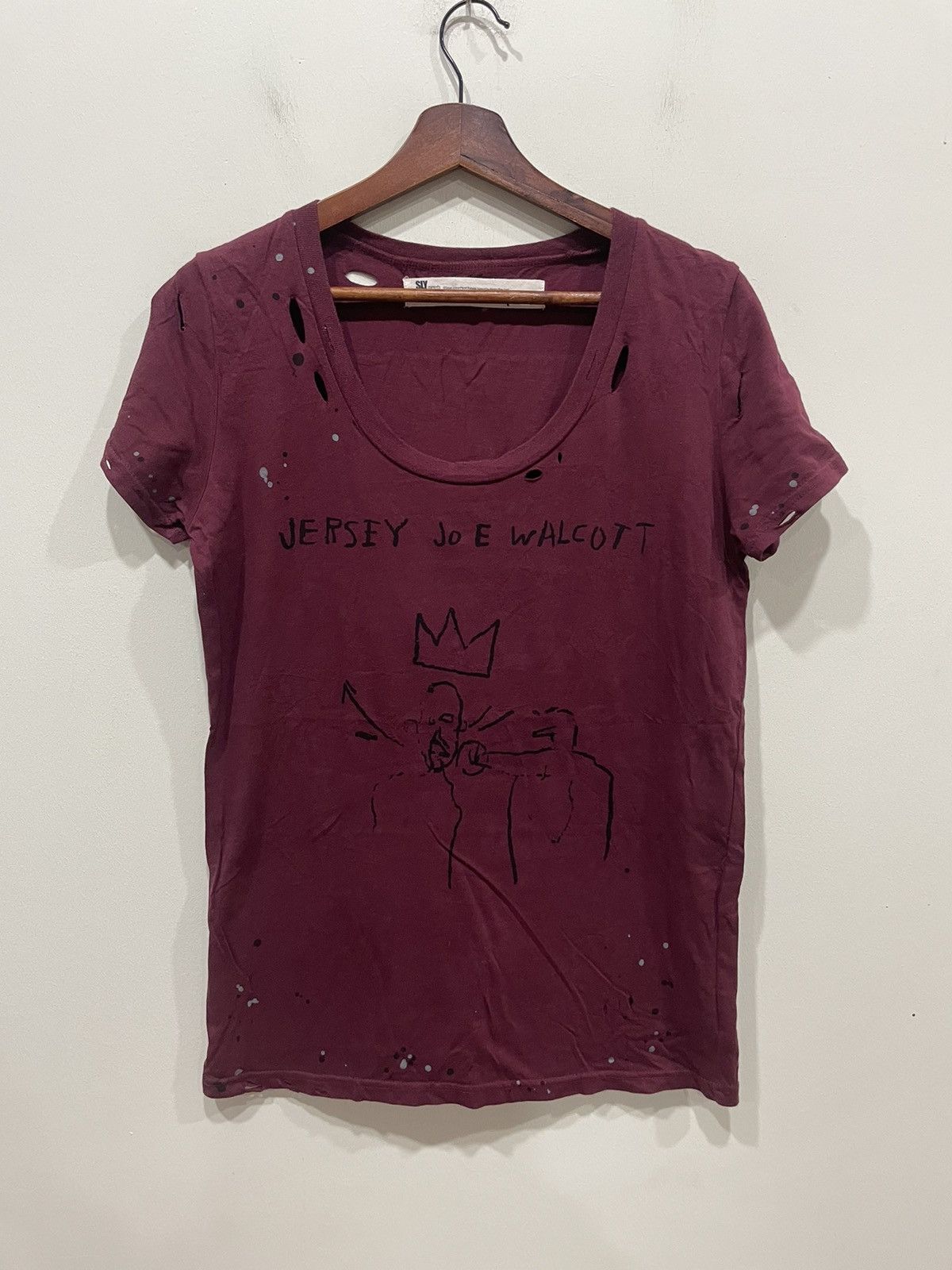 Japanese Brand × Jean-Michel Basquiat × Vintage SLY x Jean-Michel Basquiat Distressed Tshirt Size US S / EU 44-46 / 1 - 1 Thumbnail