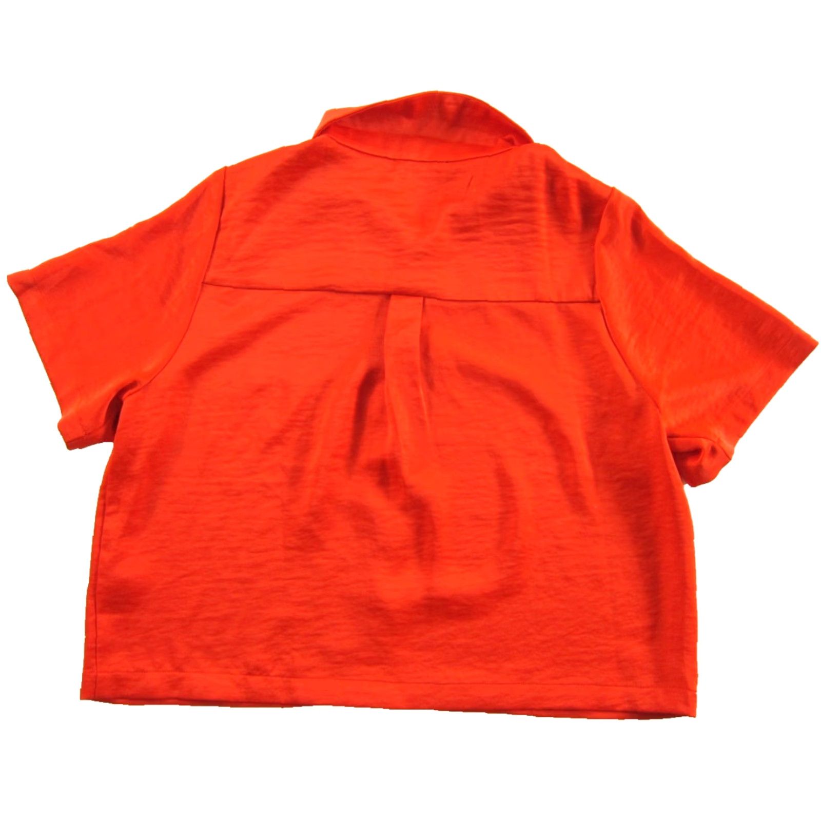 Vintage VINTAGE House Of Harlow 1960 Orange Short Sleeve Collared Cropped Blouse Medium Size M / US 6-8 / IT 42-44 - 2 Thumbnail