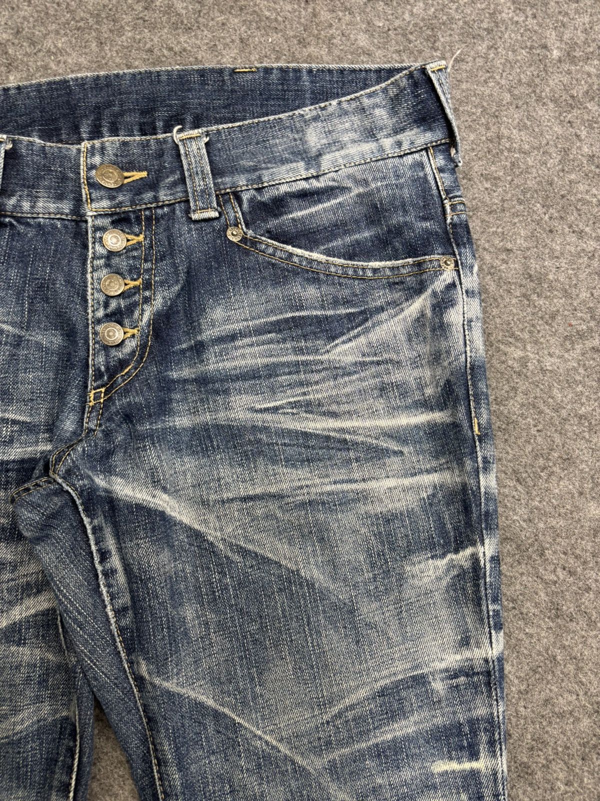 Tornado Mart 💥Bell Bottom💥Tornado Mart Crazy Claw Mark Denim F621 Size 33" - 4 Thumbnail