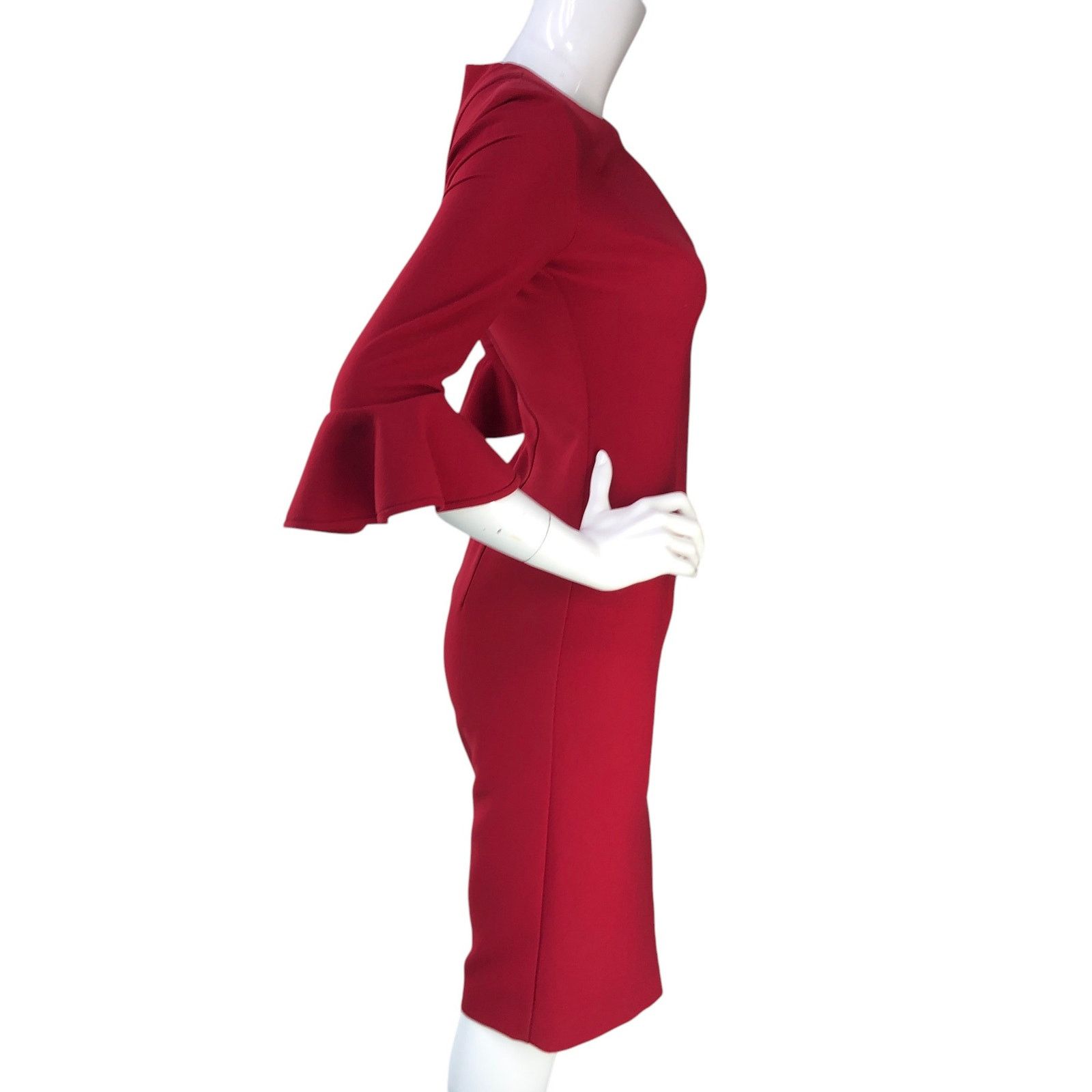 Black Halo Black Halo Eve Size 0 Dress Sheath Key Hole Flare Sleeve Red Size XXS / US 00 / IT 34 - 10 Thumbnail